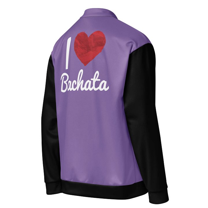I Love Bachata - Chamarra Bomber All-Over Print Purple product image (1)