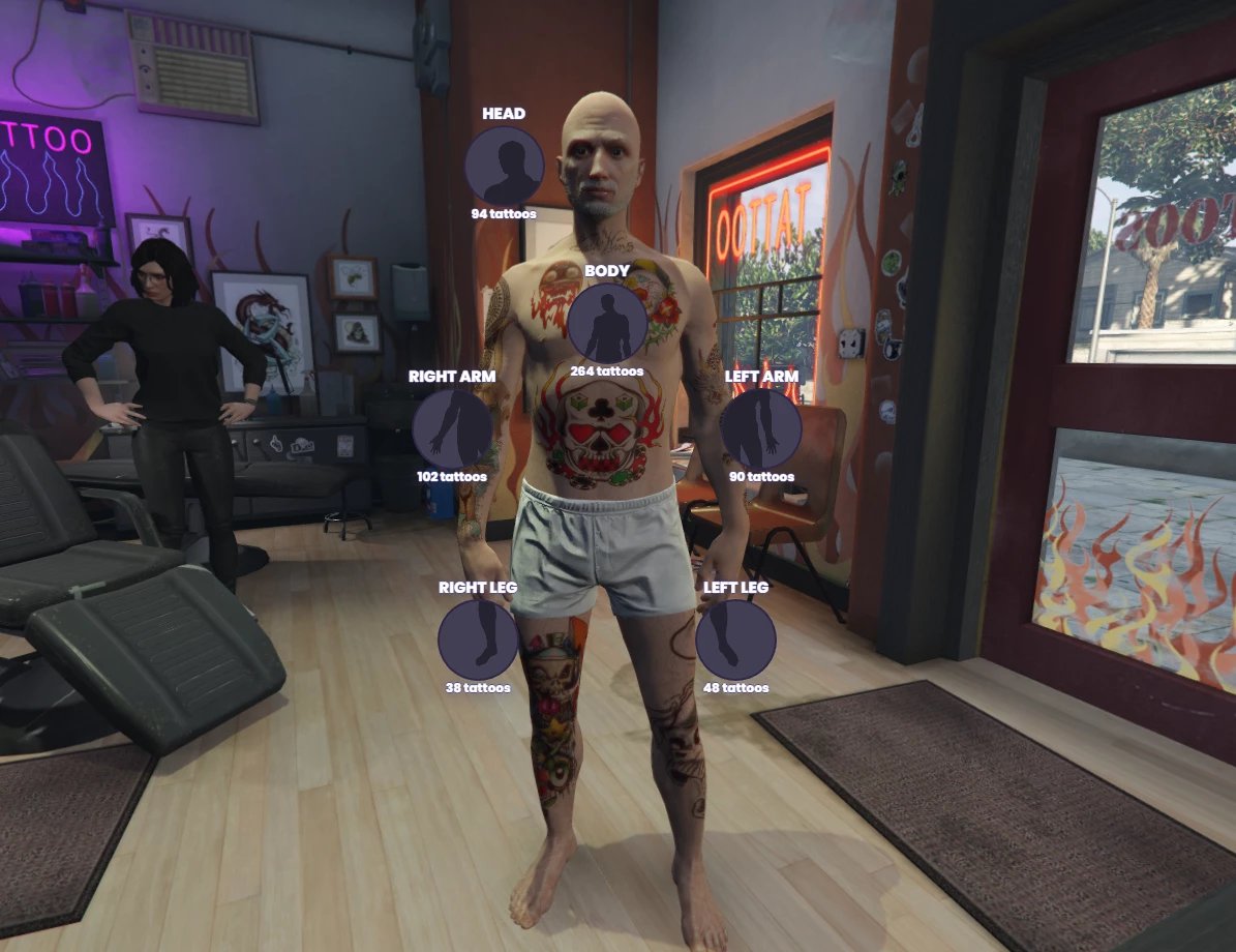 FiveM Tattoos - Business + Job & Addon tattoos! [ QB / ESX / QBOX ] product image (4)