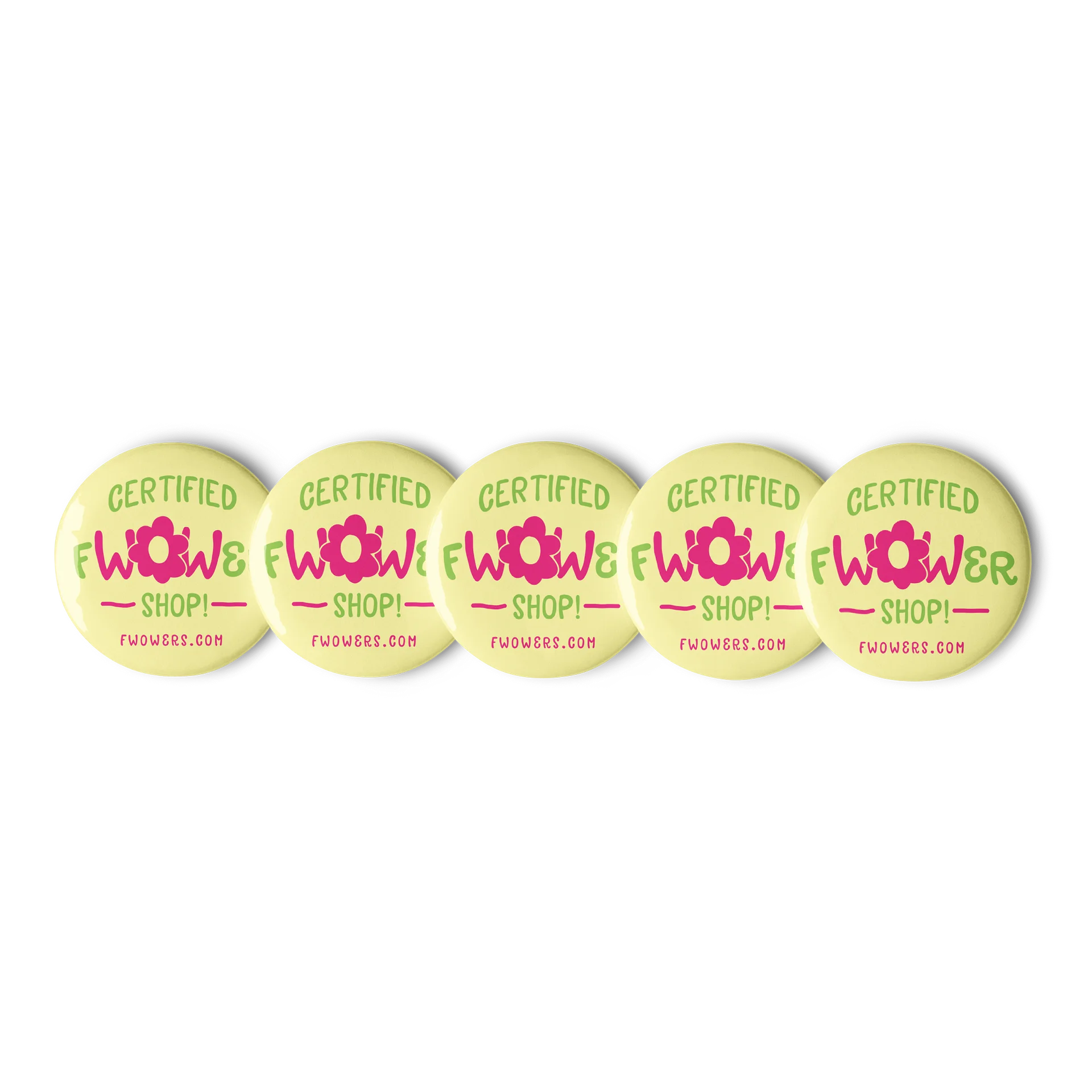 Certified fWOWer Shop! Buttons Yellow (Set of 5) product image (1)