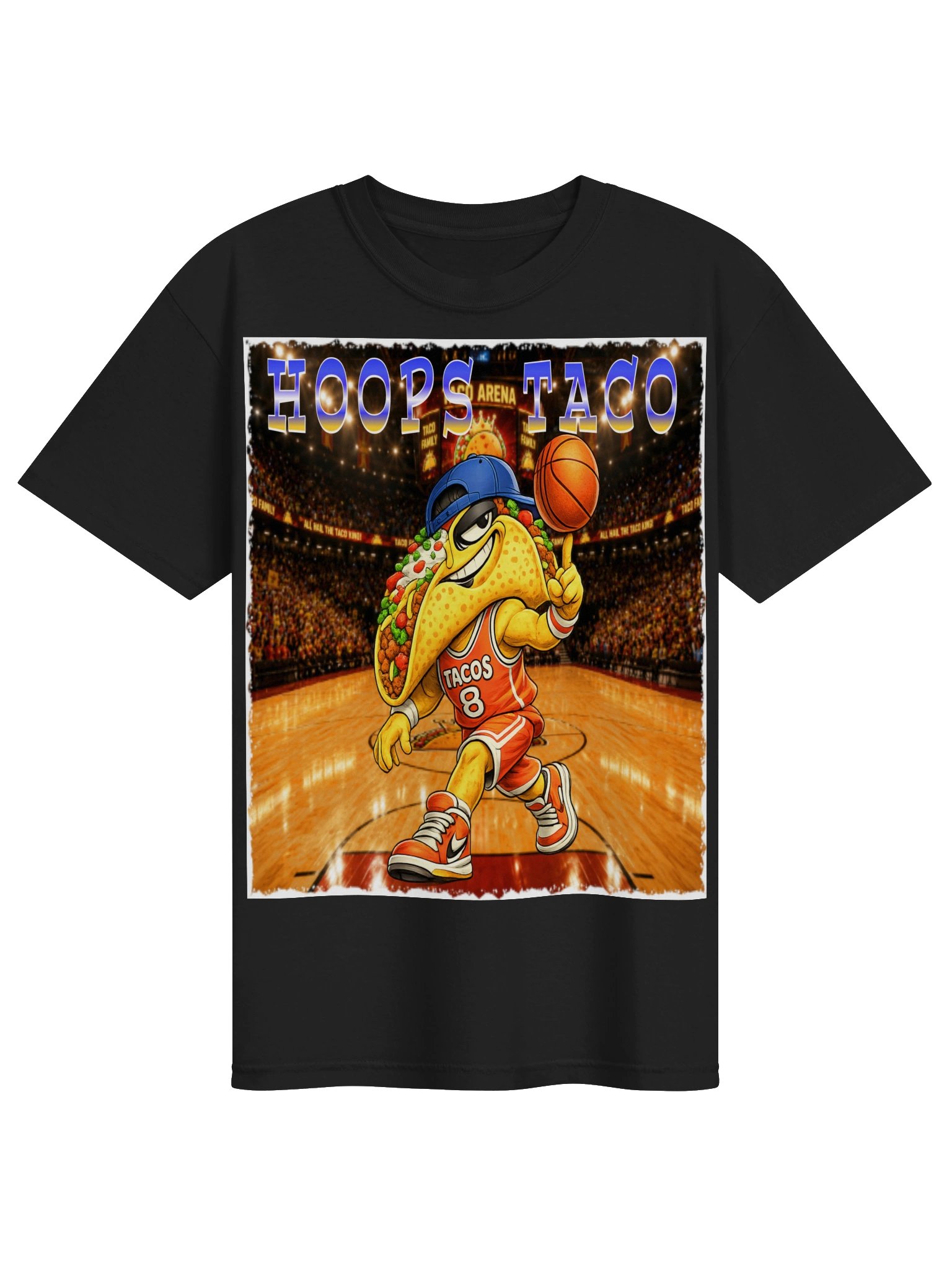 Hoops Taco Basketball Poster Tee - The Taco family product image (11)