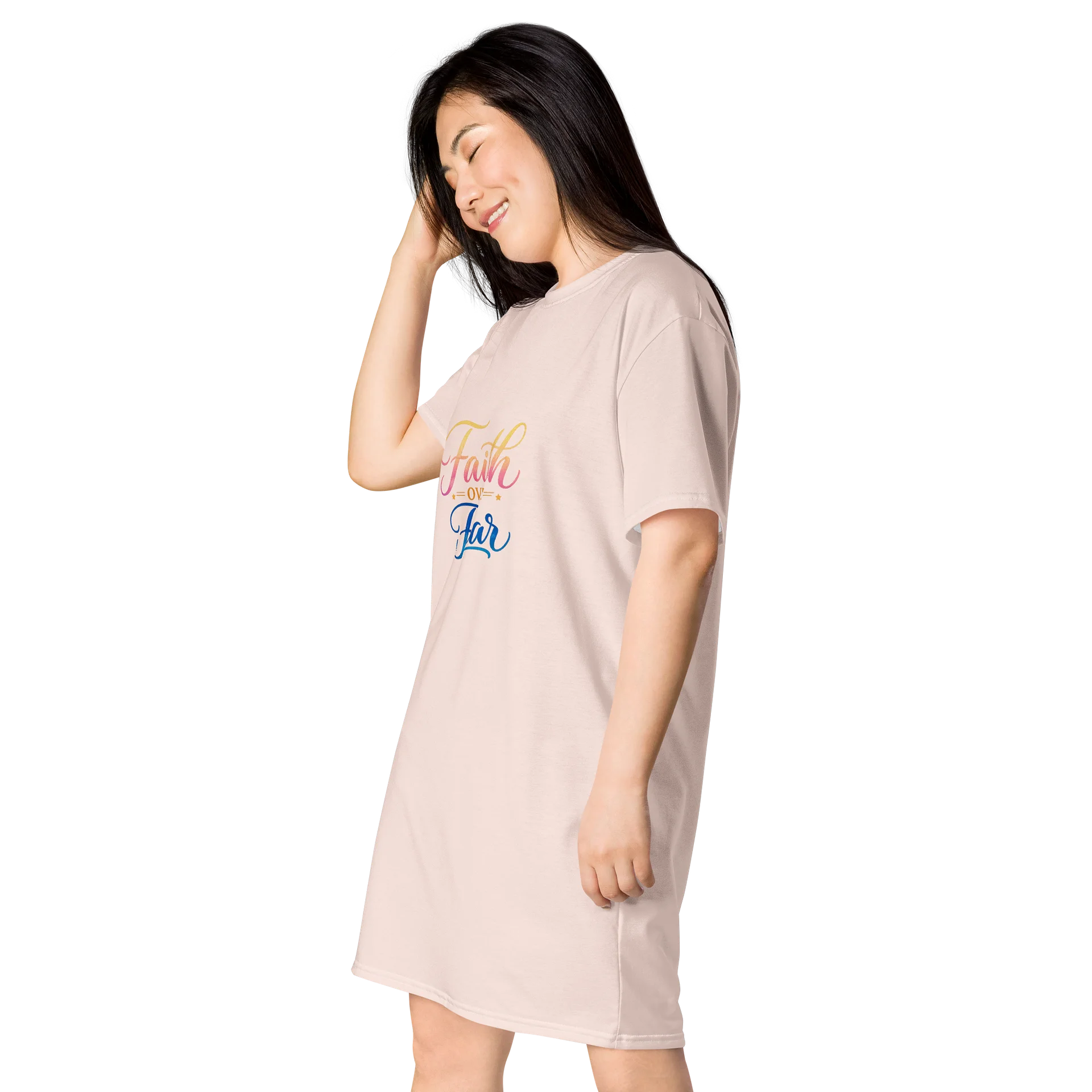 Faith Over Fear Signature T-Shirt Dress product image (3)