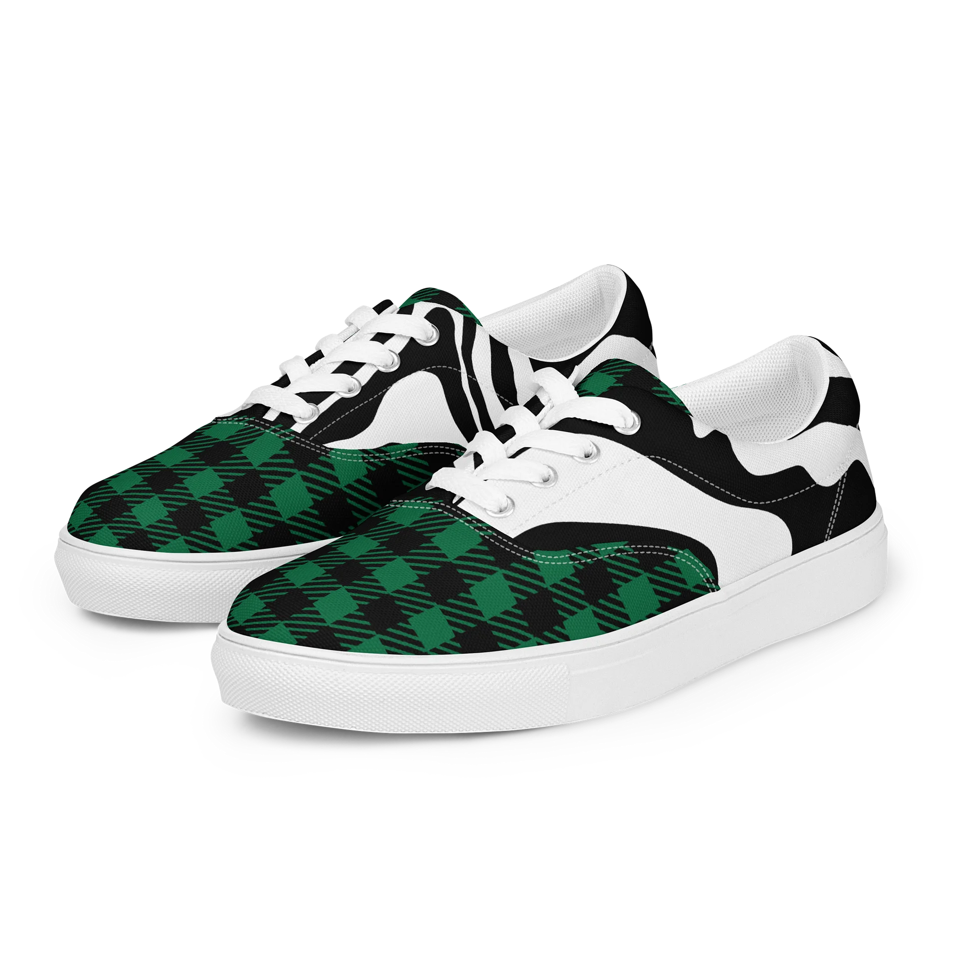 Mixed Print Plaid & Stripe Sneakers product image (5)