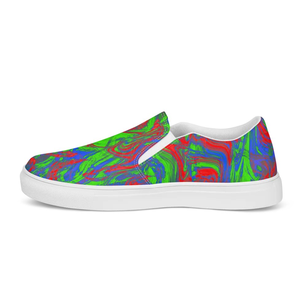 Chaos Wave Men's Slip-On Canvas Shoes product image (9)