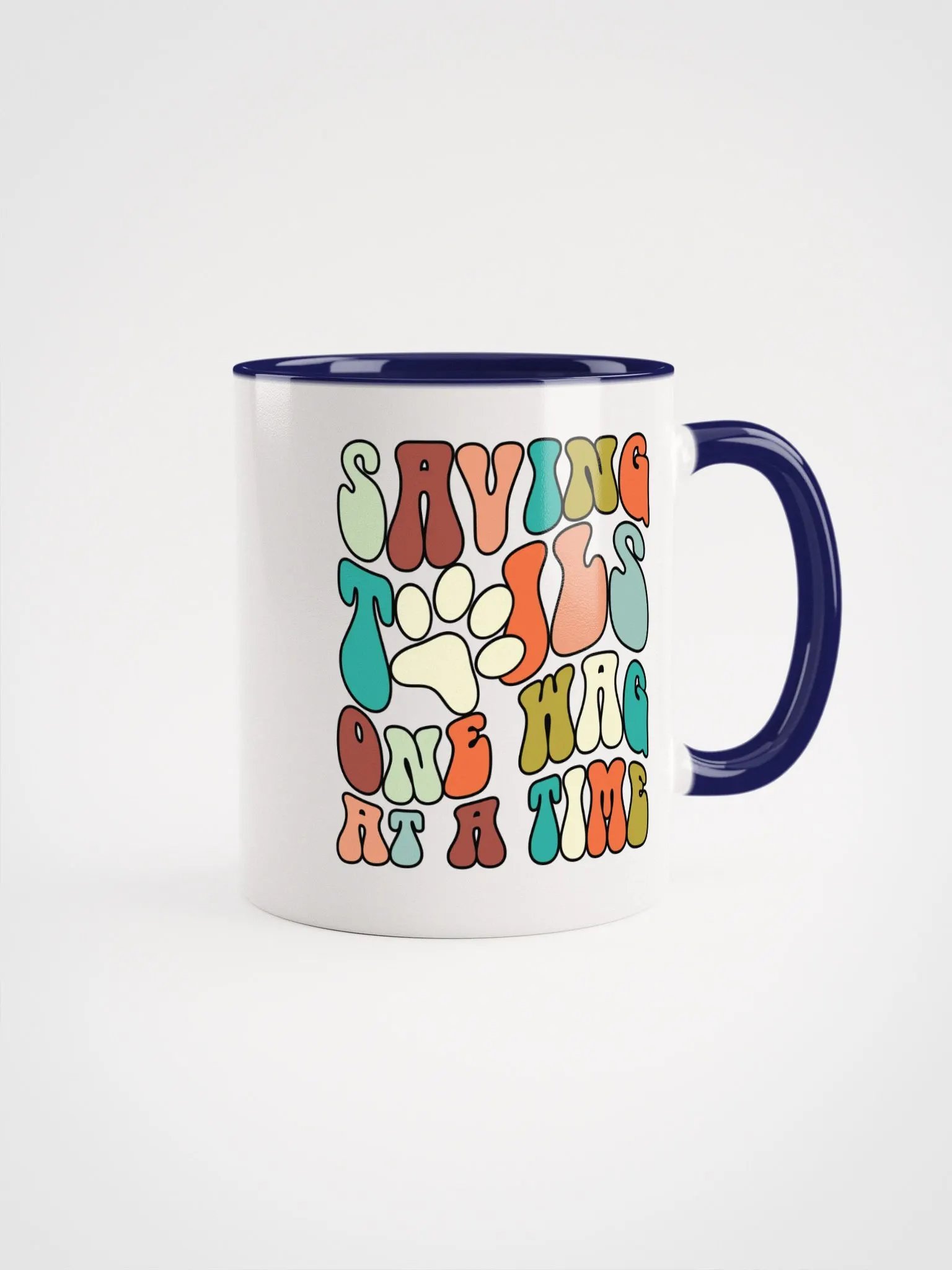 "Saving tails" Ceramic Mug with color inside product image (1)