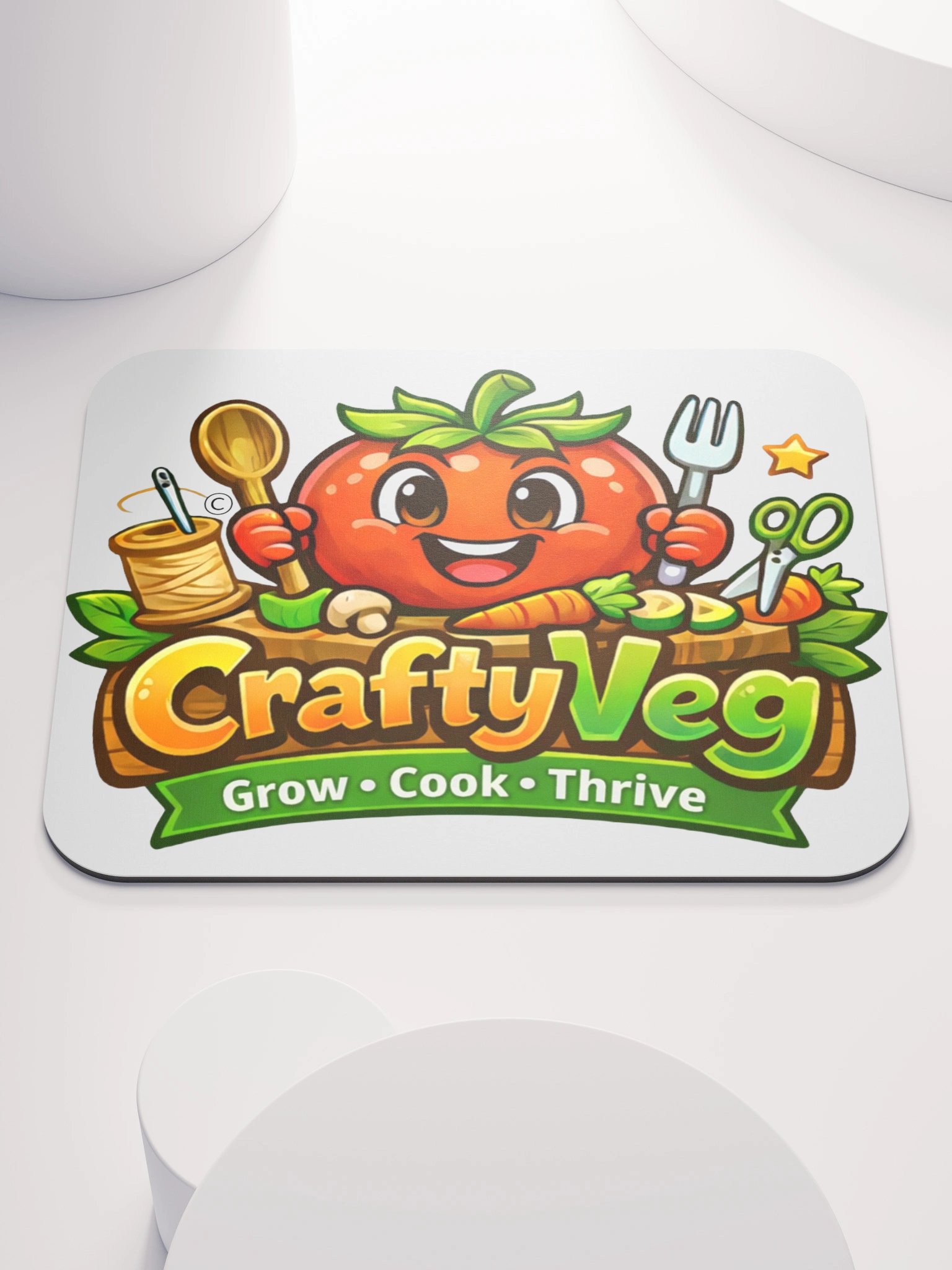 CraftyVeg Classic Logo Mouse Pad product image (1)