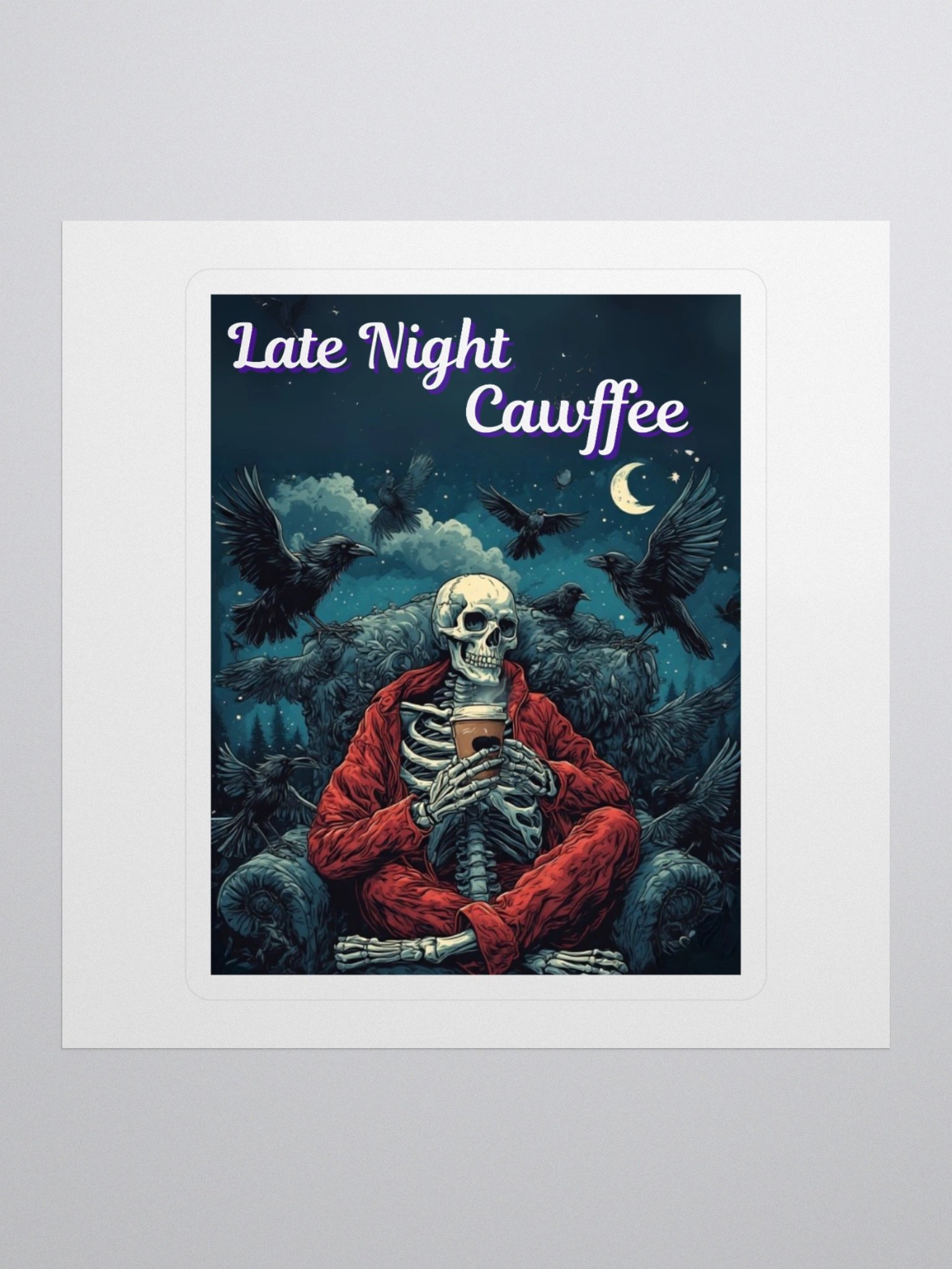Late Night Caw-ffee Stickers! product image (1)