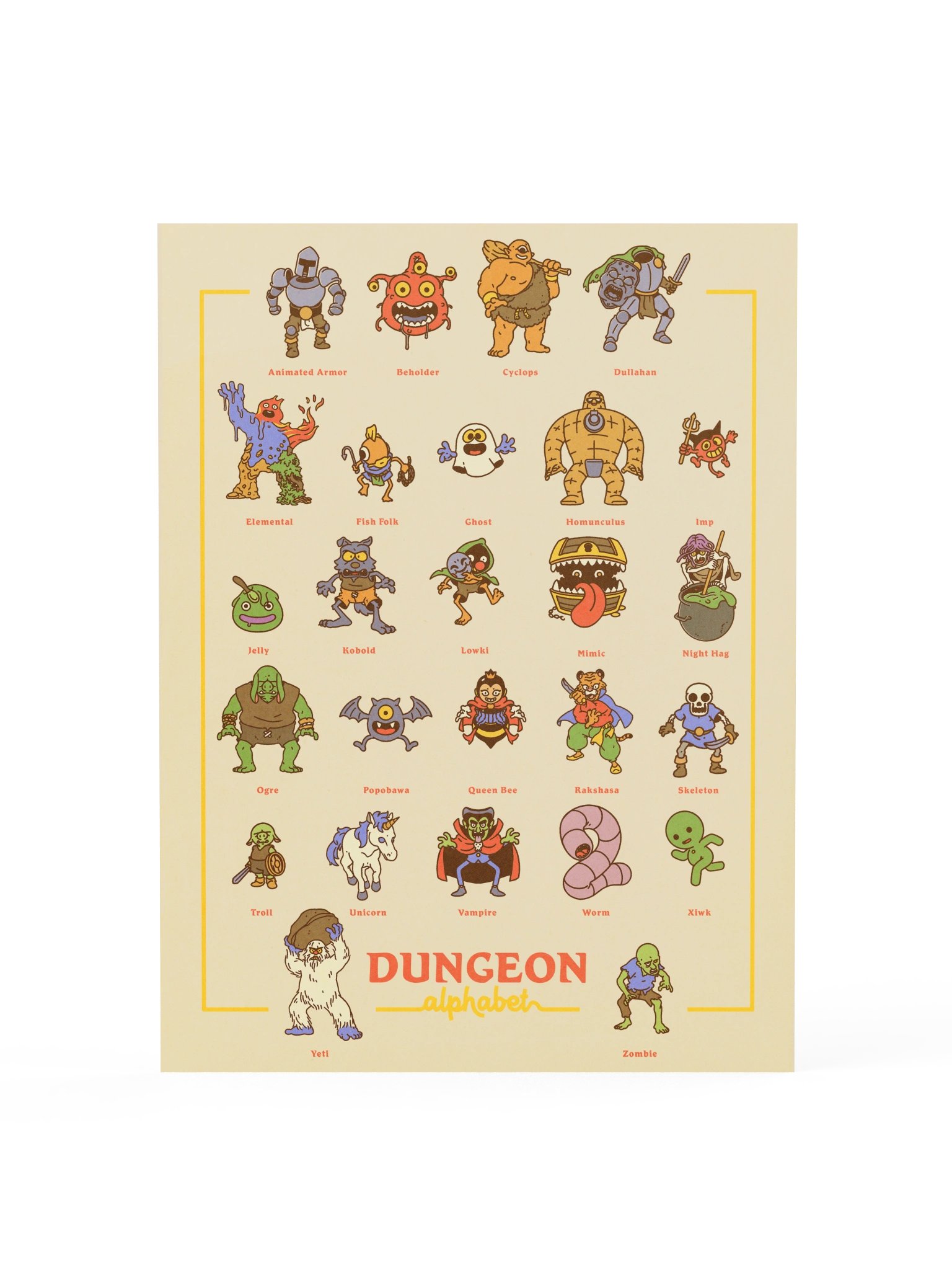 Dungeon Alphabet Poster product image (2)
