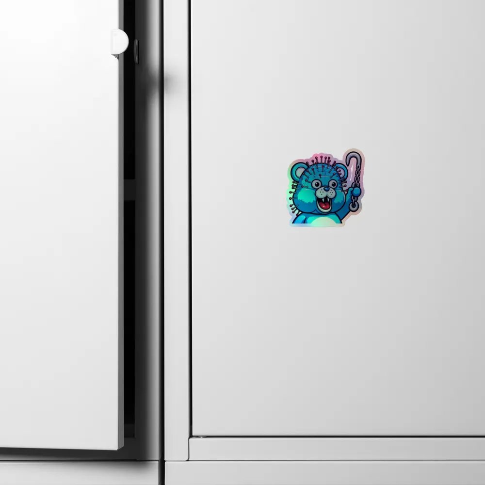 Spiky Bear Holographic Sticker Sheet product image (6)