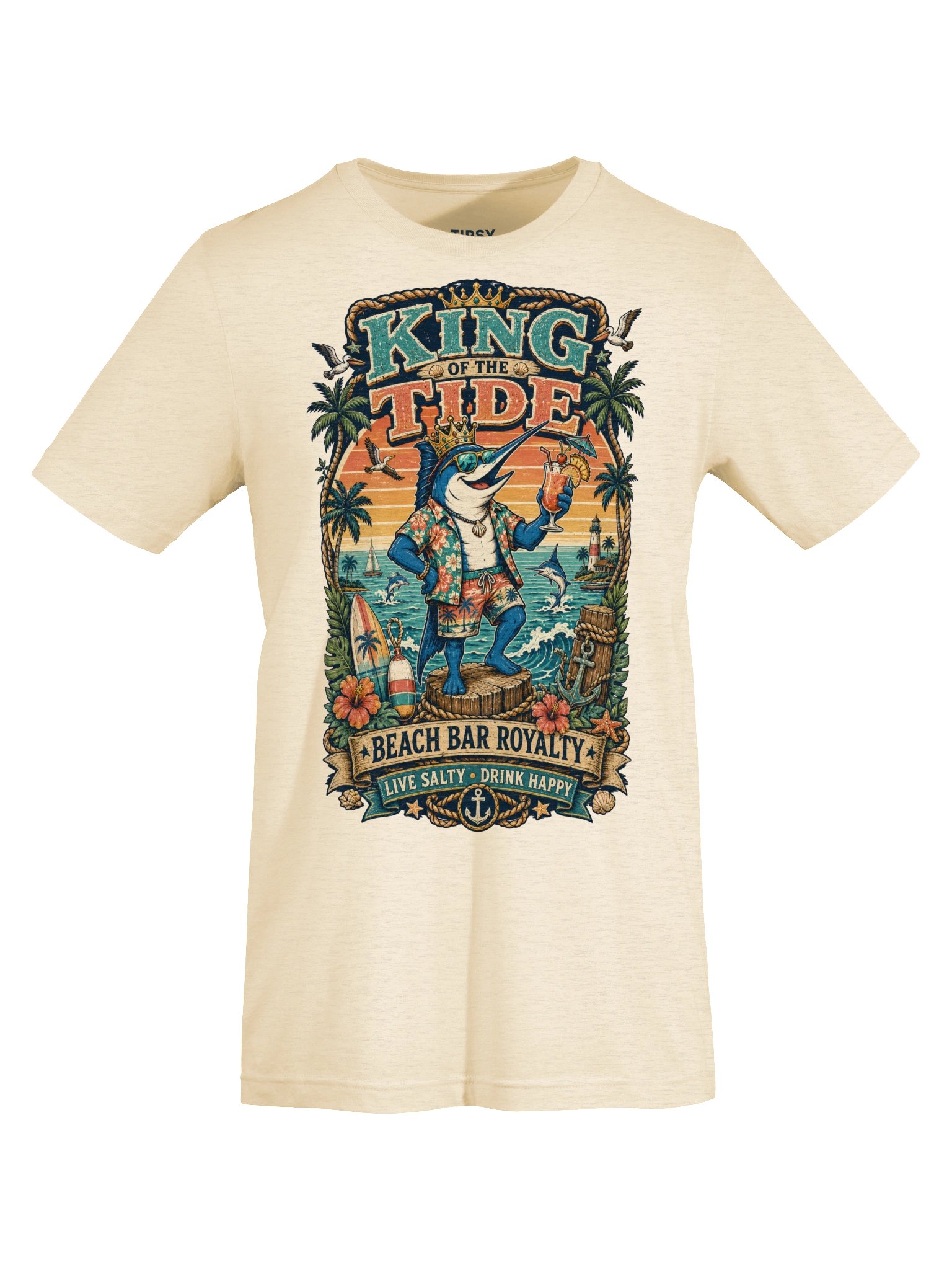 King of the Tide Retro Beach Bar Tee product image (6)