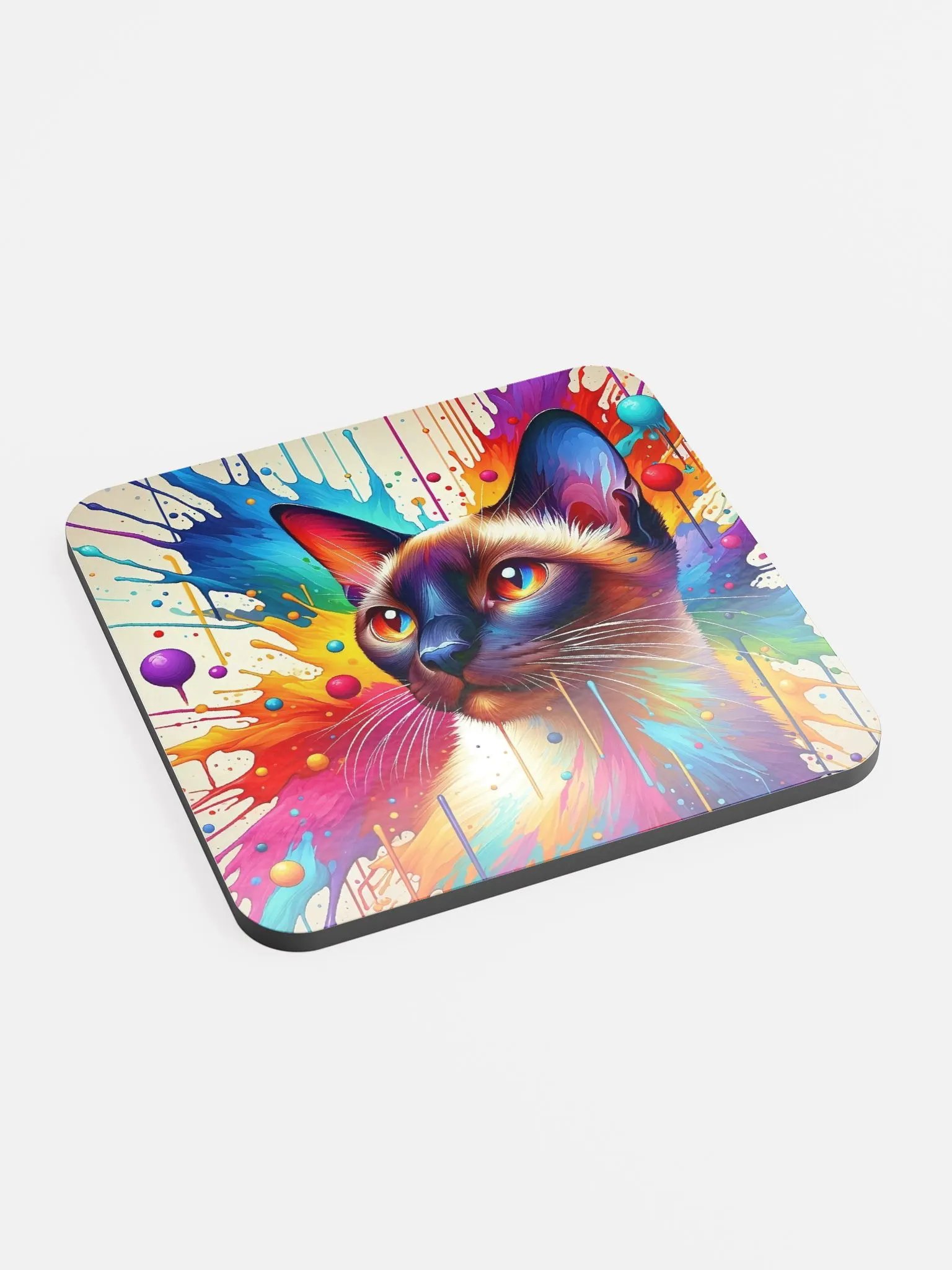Glossed Cork Coaster: Tonkinese product image (2)