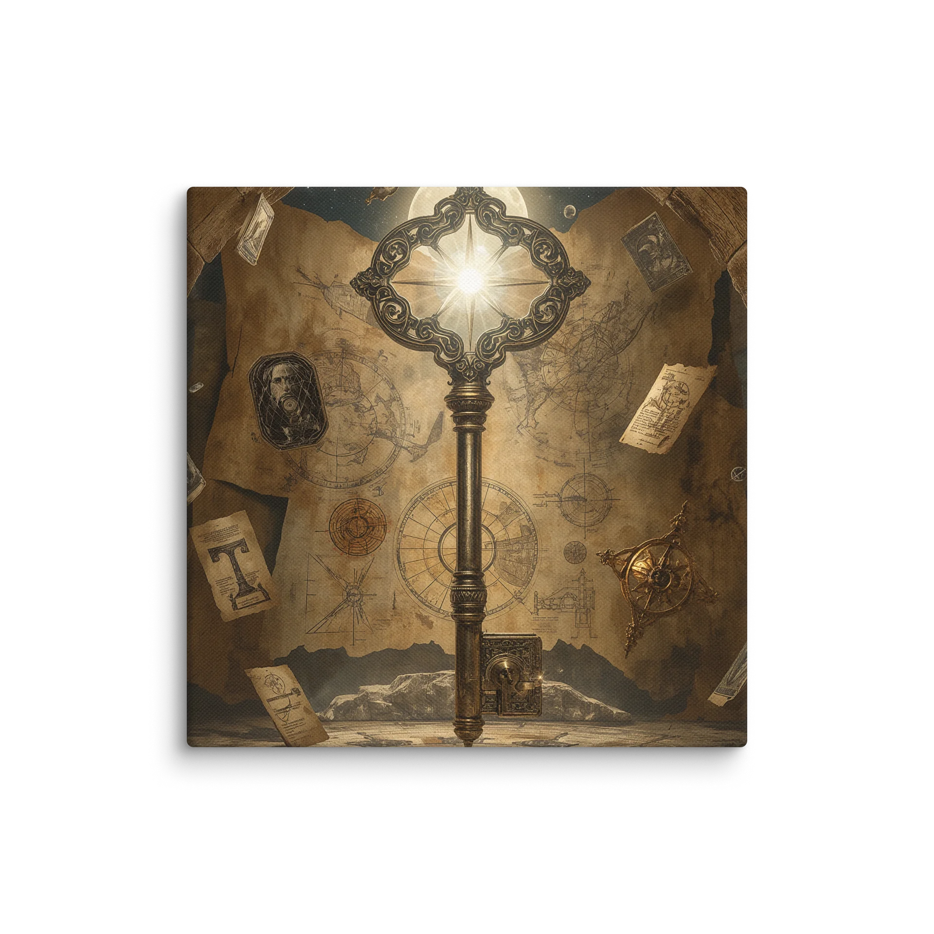 The Gatekeeper’s Key – Eternal Archive | Square Canvas product image (1)