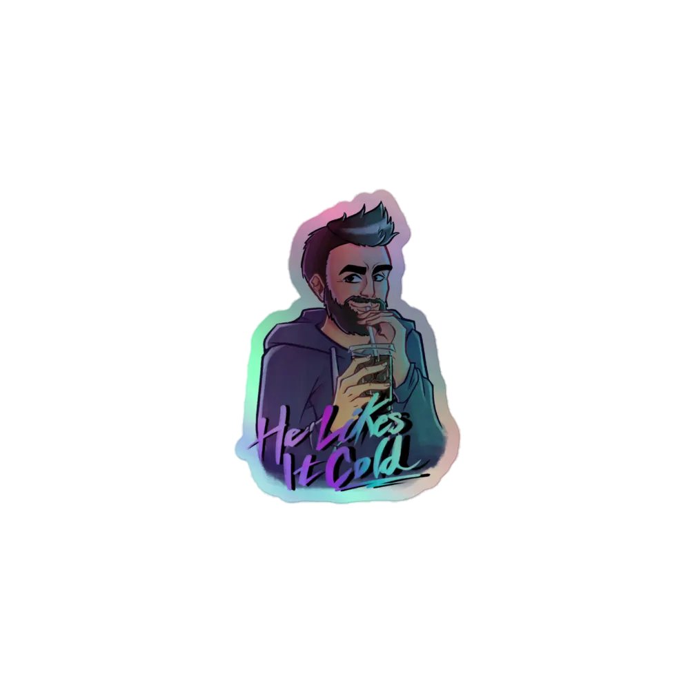 He Likes It Cold Holo Sticker product image (1)