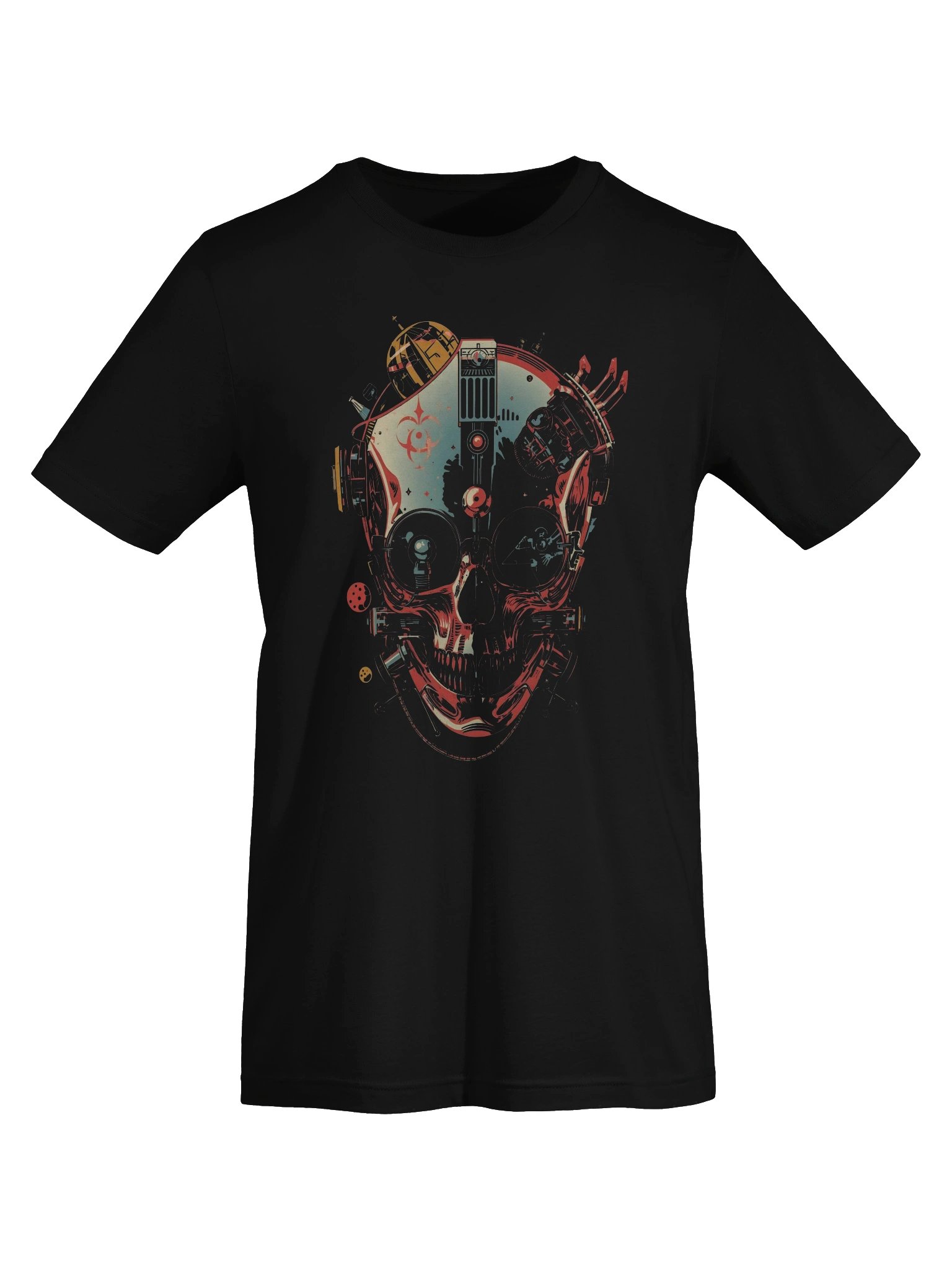 Cybernetic Skull Futurist Lightweight T-Shirt product image (4)