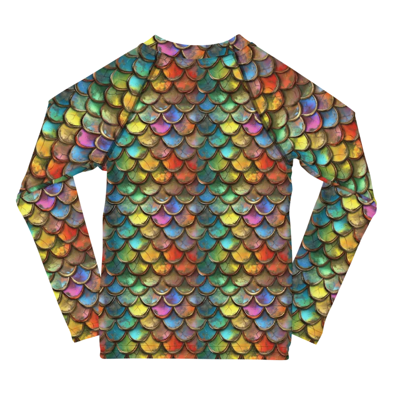 Wild Dragon Scale Kids Rash Guard #2 product image (2)