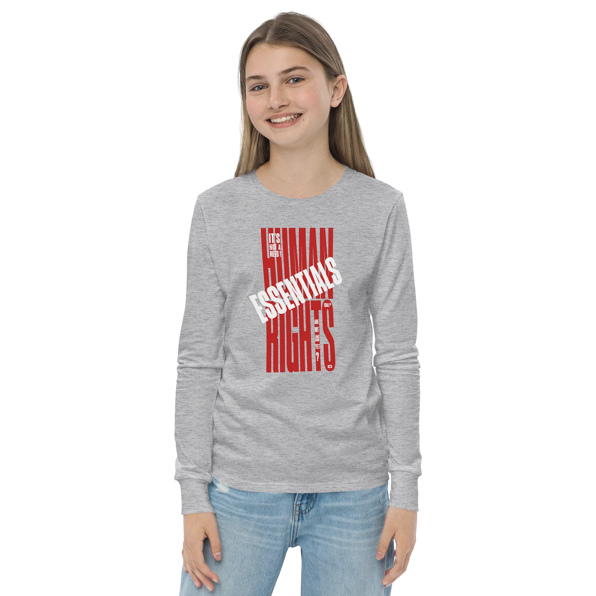 EQALL® Essentials Human Rights Matter RAWKDZ Unisex Bella+Canvas_Red / White product image (2)