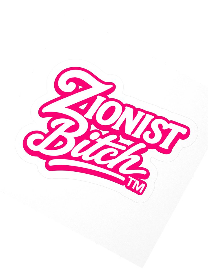 Zionist Bitch Sticker (Script) product image (5)