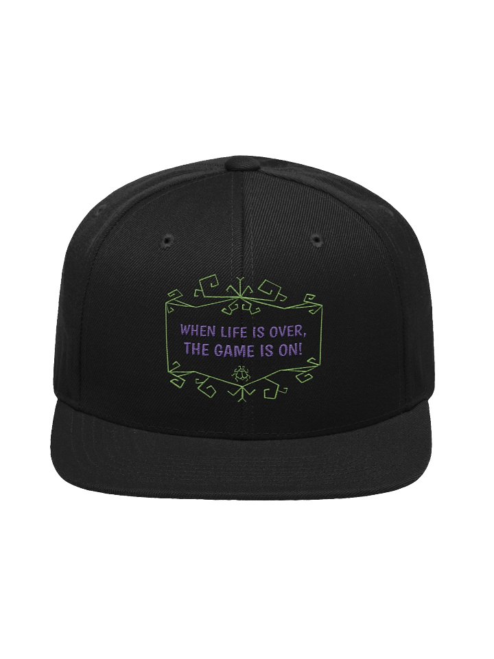 [UM Designs] When Life Is Over, The Game Is On - Black Snapback Hat product image (1)
