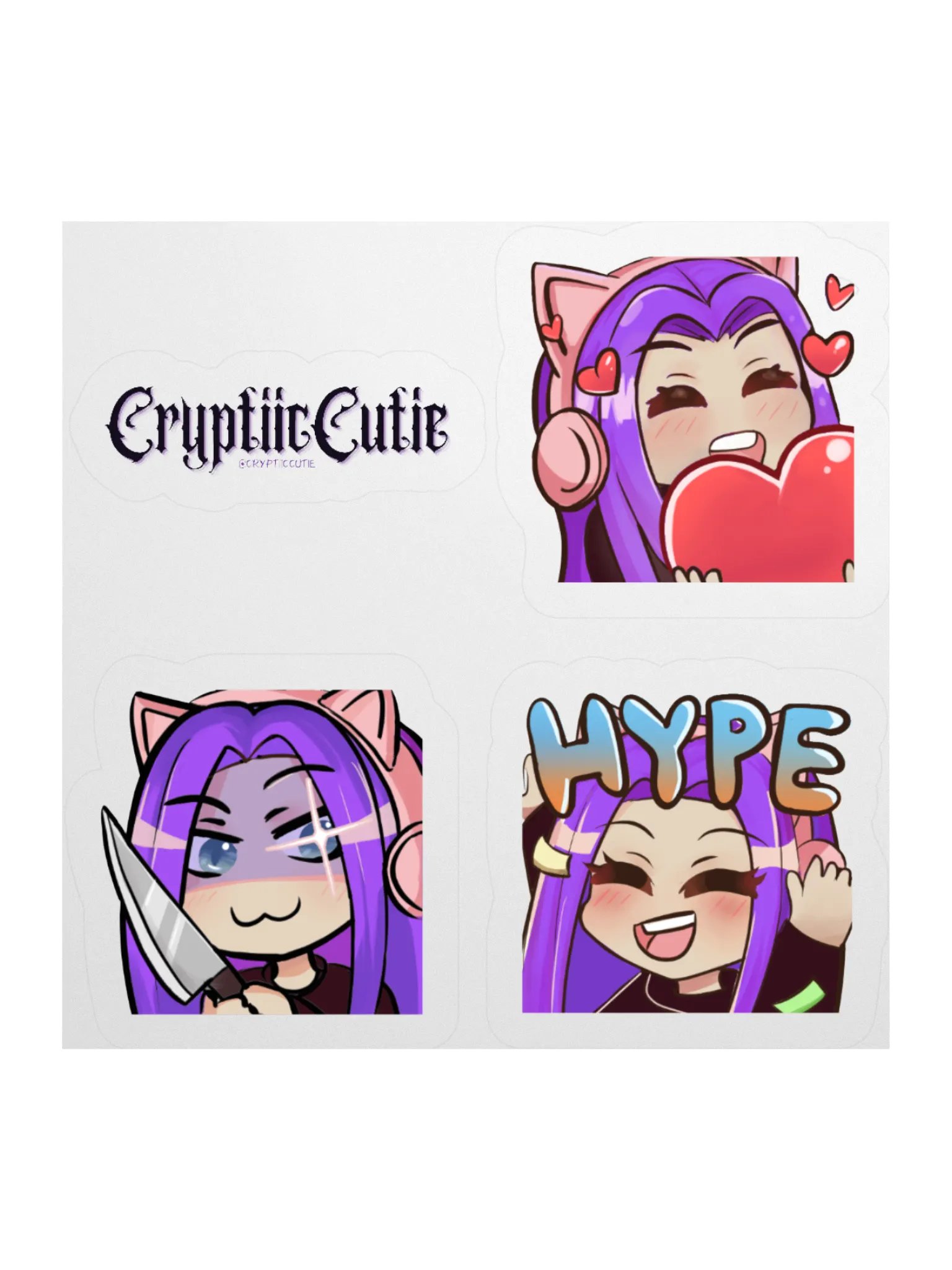 Cryptiic Purple Sticker Sheet product image (2)