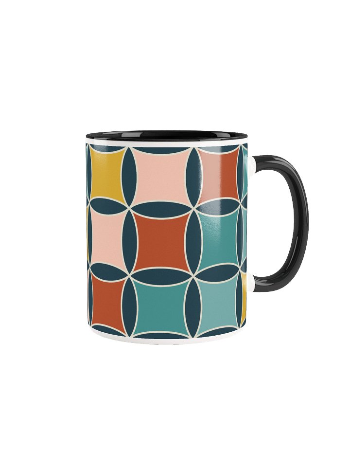 Geometric Mid Modern Century Retro Ceramic Mug product image (1)