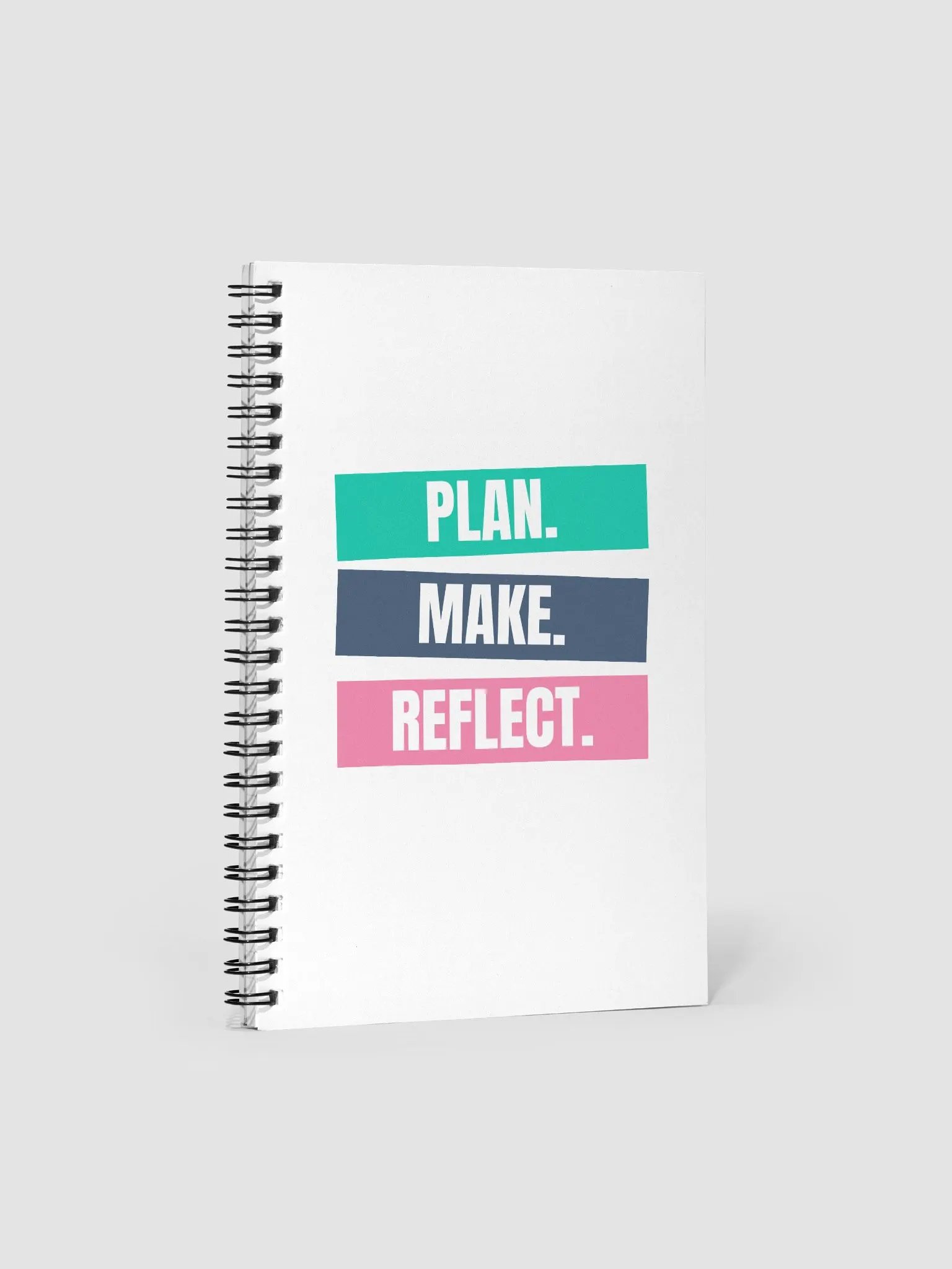 PLAN. MAKE. REFLECT. Notebook product image (1)