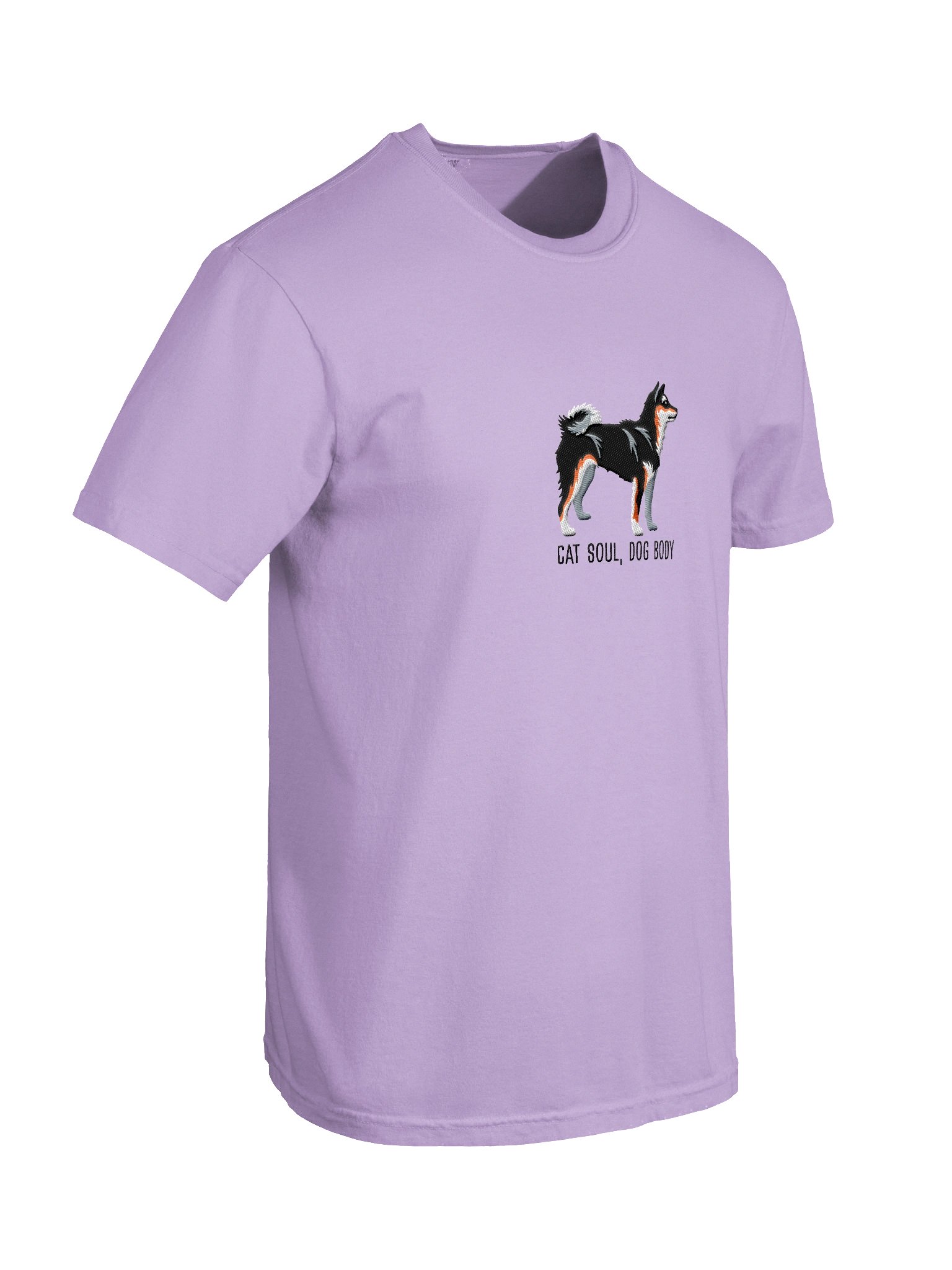 Cat Soul, Dog Body T-Shirt(Embroidered) of a Shiba Inu(Tricolor) product image (11)