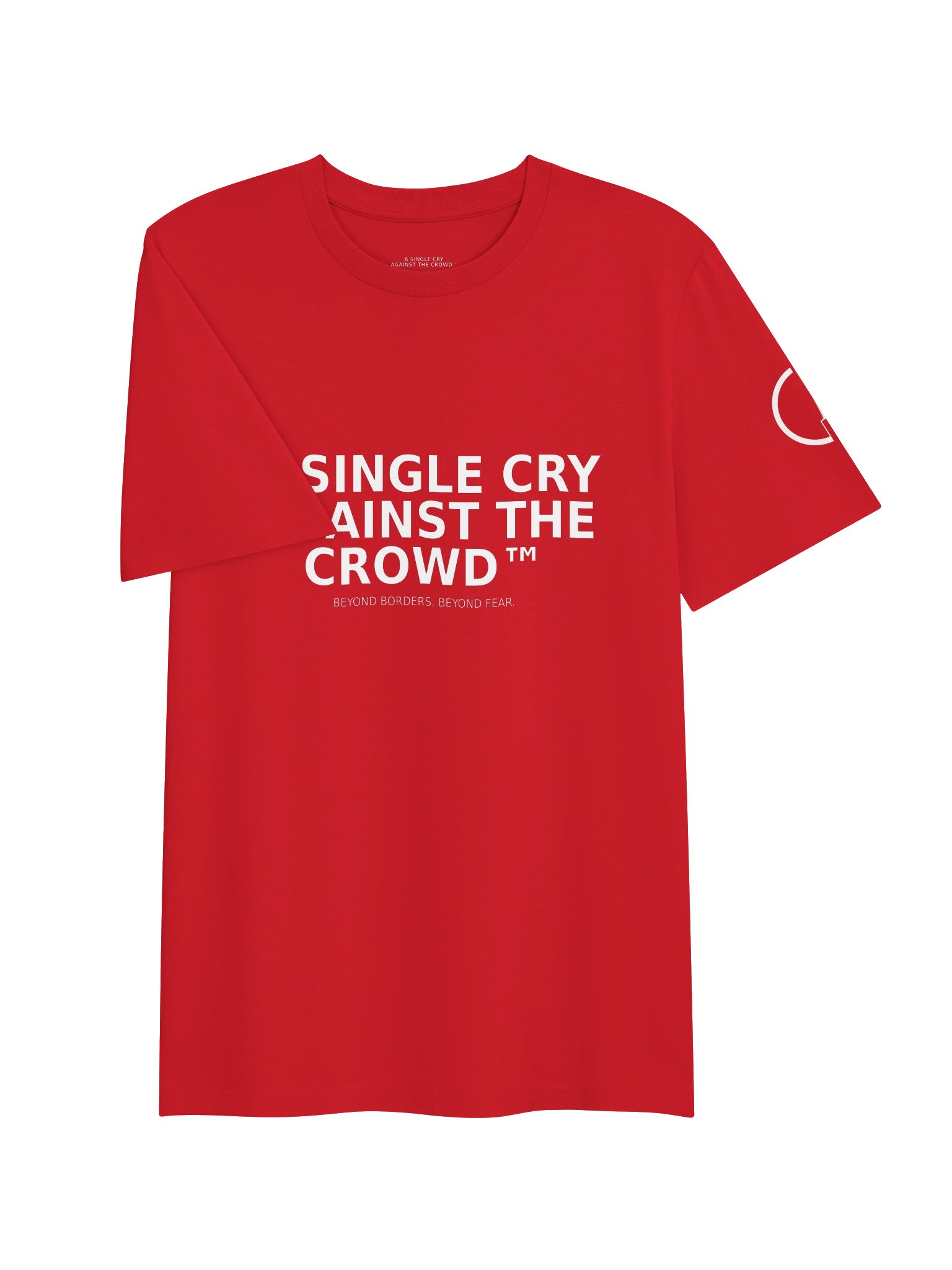 A Single Cry Against the Crowd™ — Signature Organic Red T-Shirt product image (3)