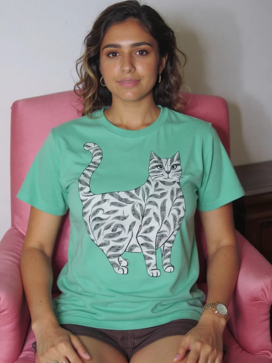 Leafy Feline Comfort Tee product image (1)