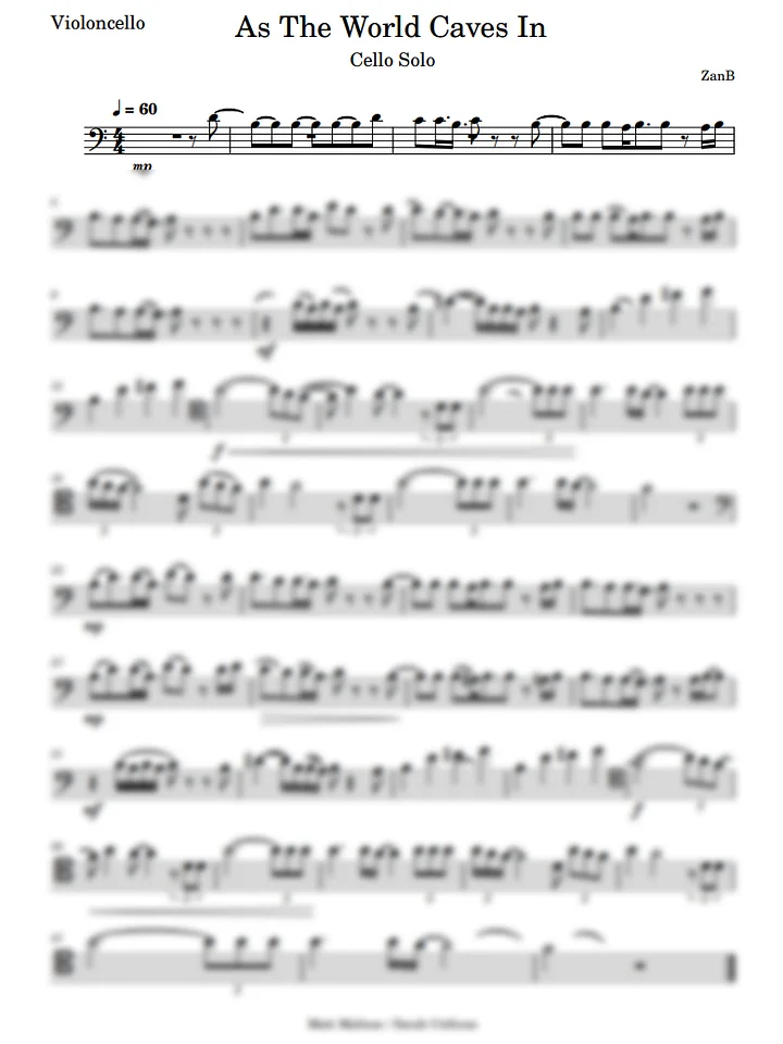 Matt Maltese - As The World Caves In (Cello Solo) product image (1)