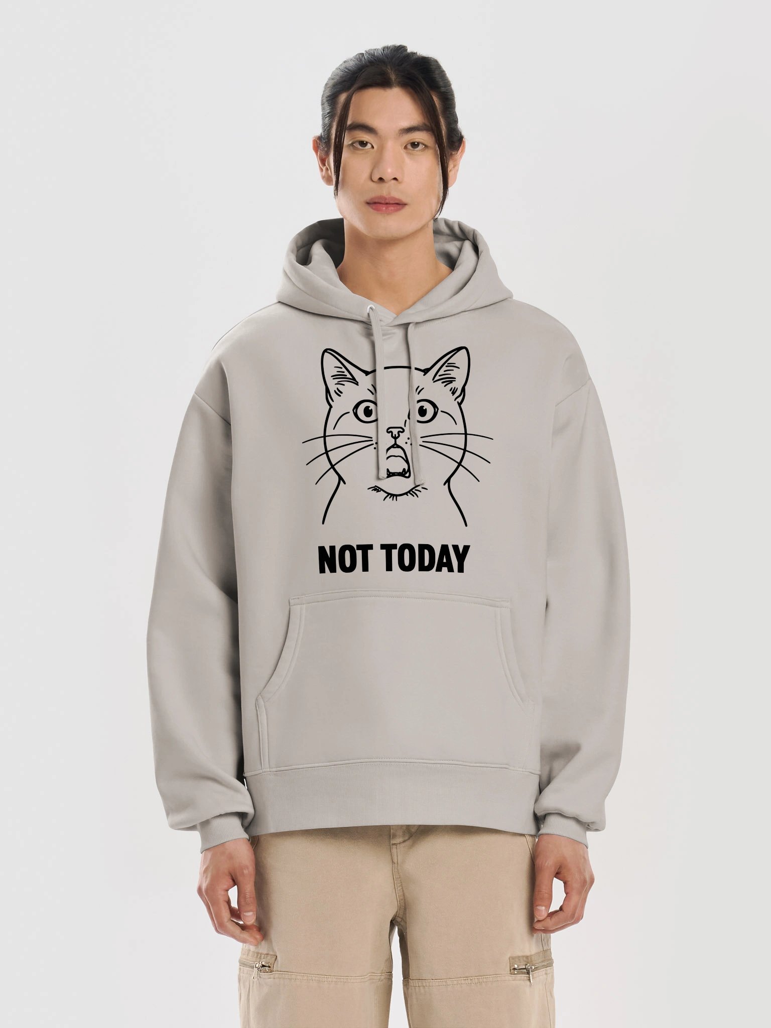 Black Cat Not Today – Funny Cat Hoodie – Light Edition product image (1)