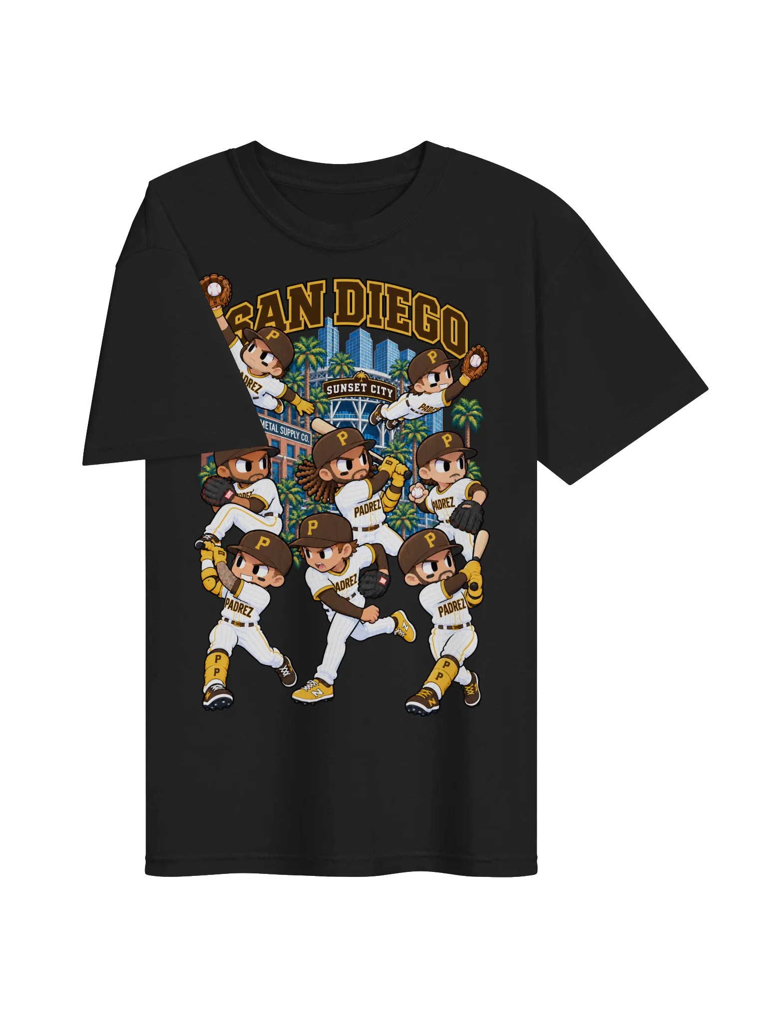 San Diego Baseball Animated Player T-Shirt product image (7)