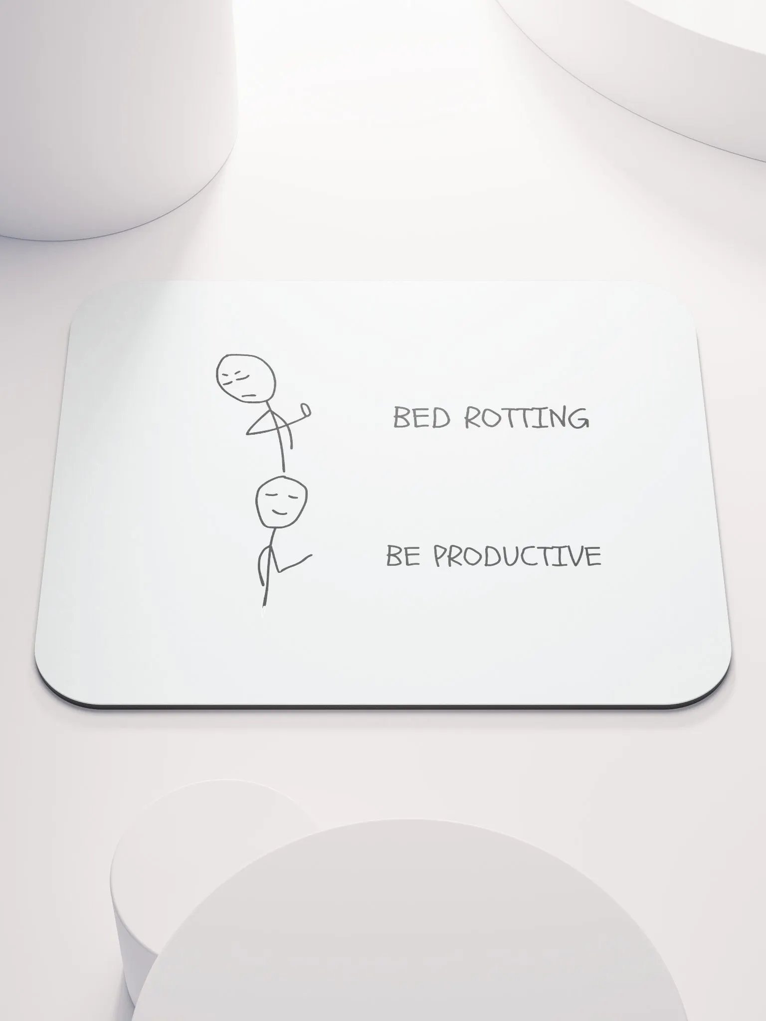 Bed Rotten vs Be Productive Mouse Pad product image (1)