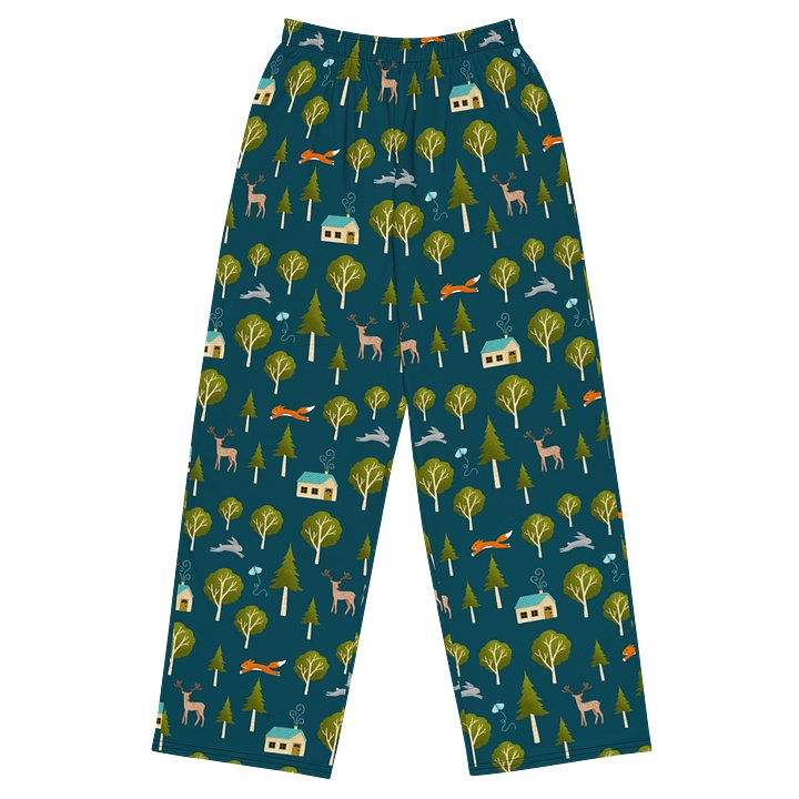 Cozy Cabin and Forest Animals Unisex Wide Leg Pants product image (1)