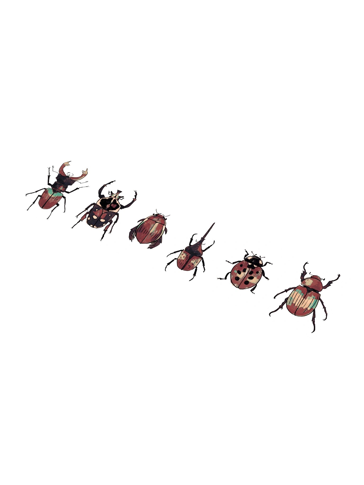 the beetles | sticker sheet product image (1)