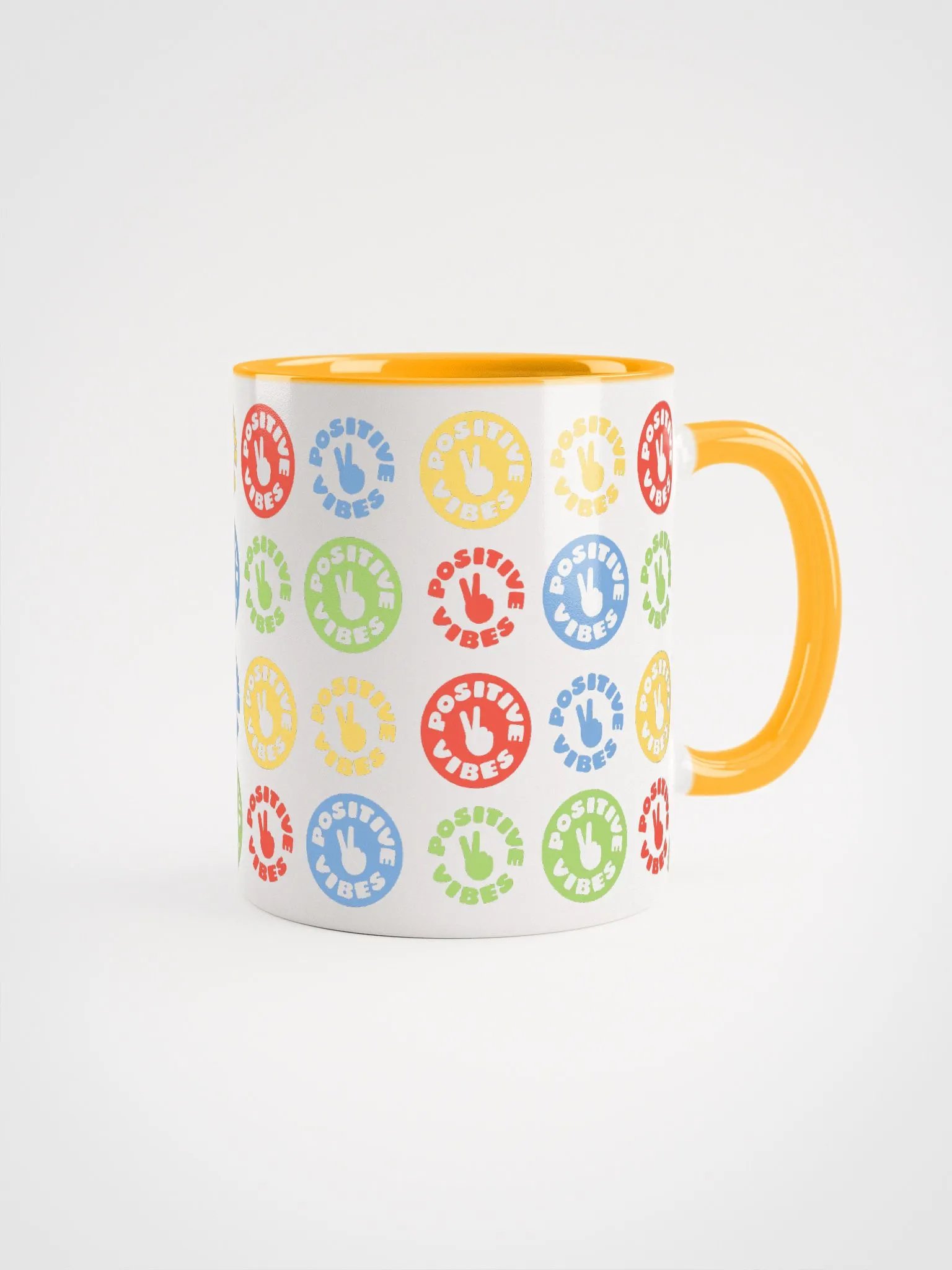 Positive Vibes (Ceramic Mug with Color Inside) product image (1)