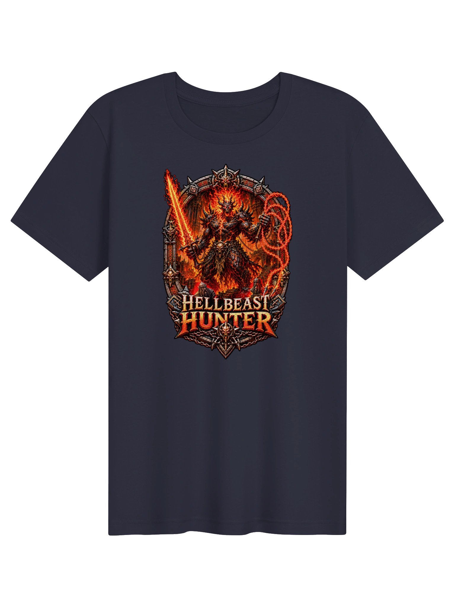 HELLBEAST HUNTER: Shadow & Flame | Dark Fantasy RPG T-Shirt product image (1)