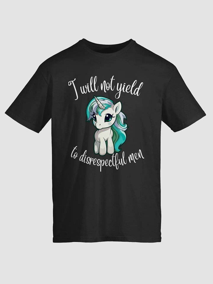 I will not yield tee with green and blue unicorn product image (2)