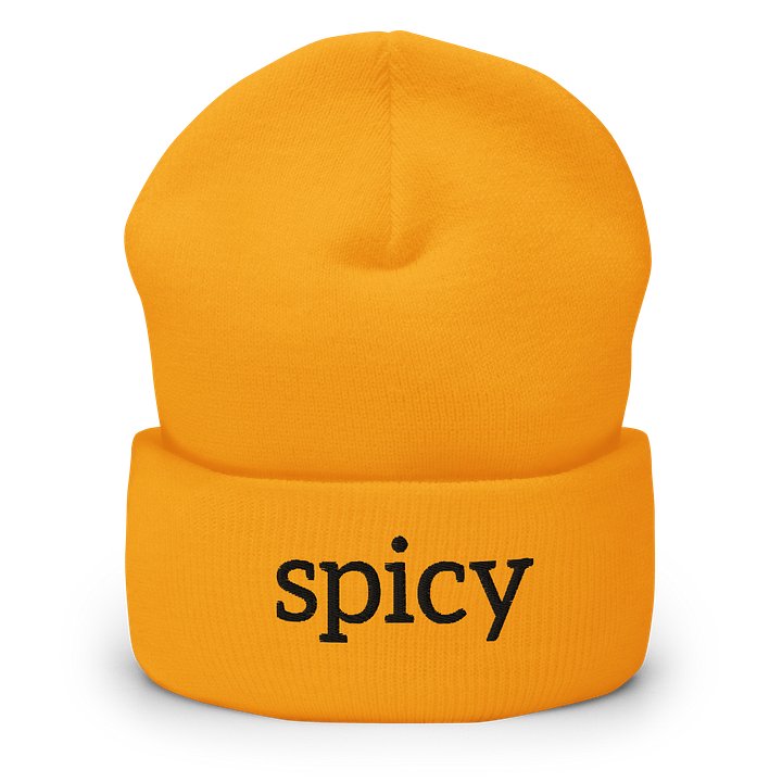 “Spicy” Cuffed Beanie (Black) product image (1)