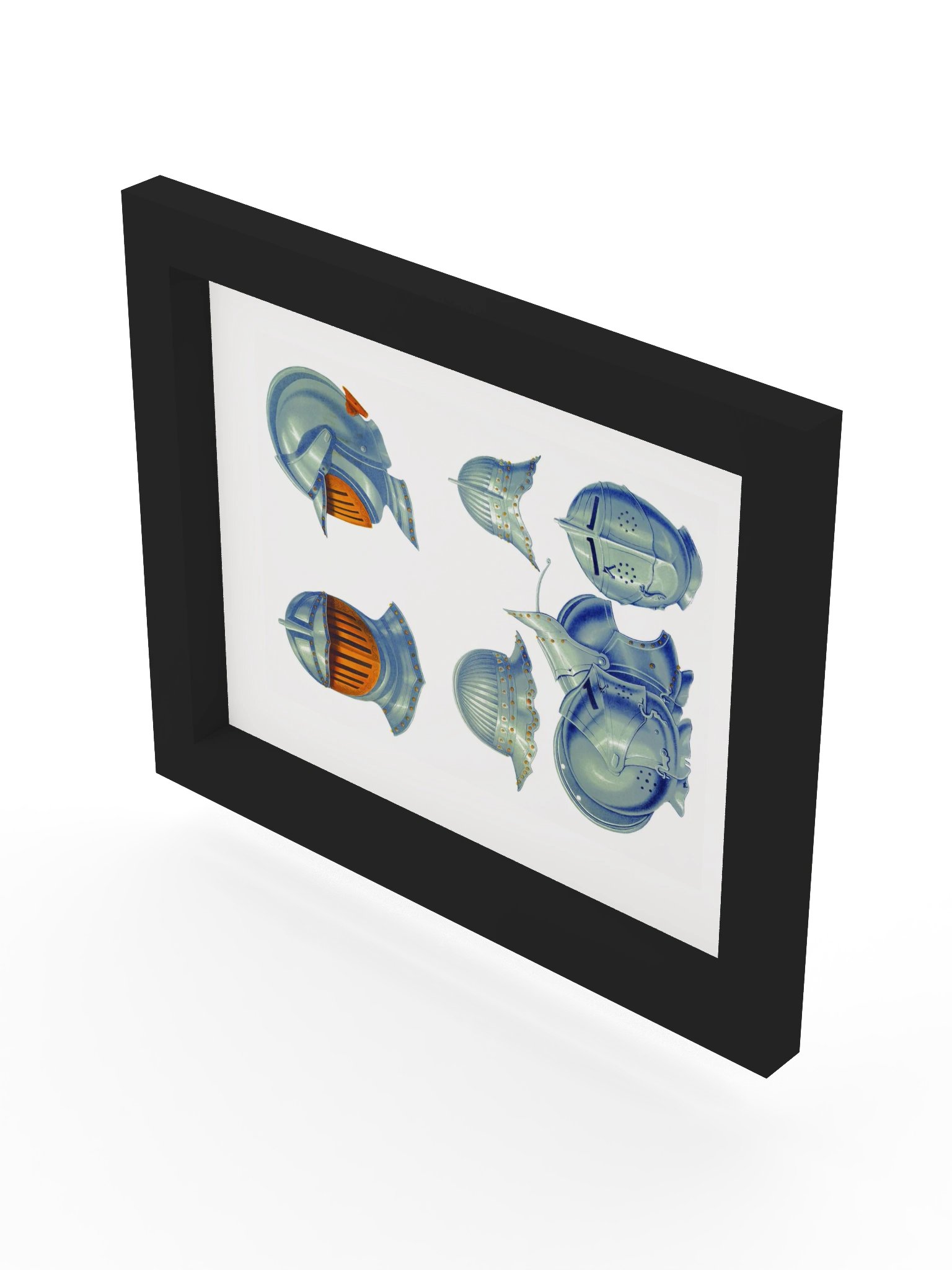 Medieval Knight Helmets Framed Print product image (228)