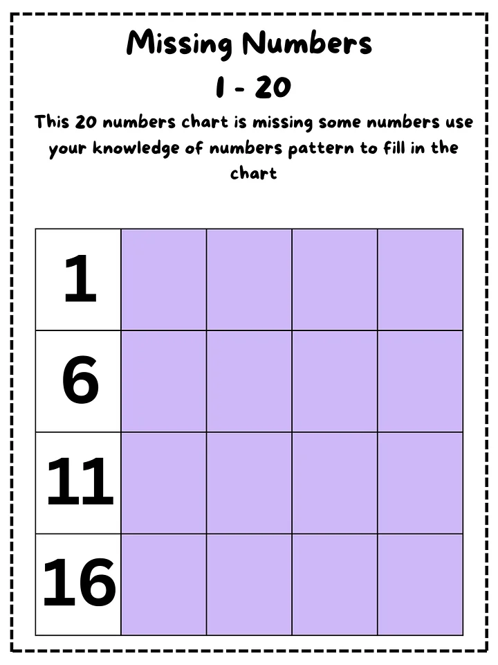 Missing Numbers Workbook product image (2)