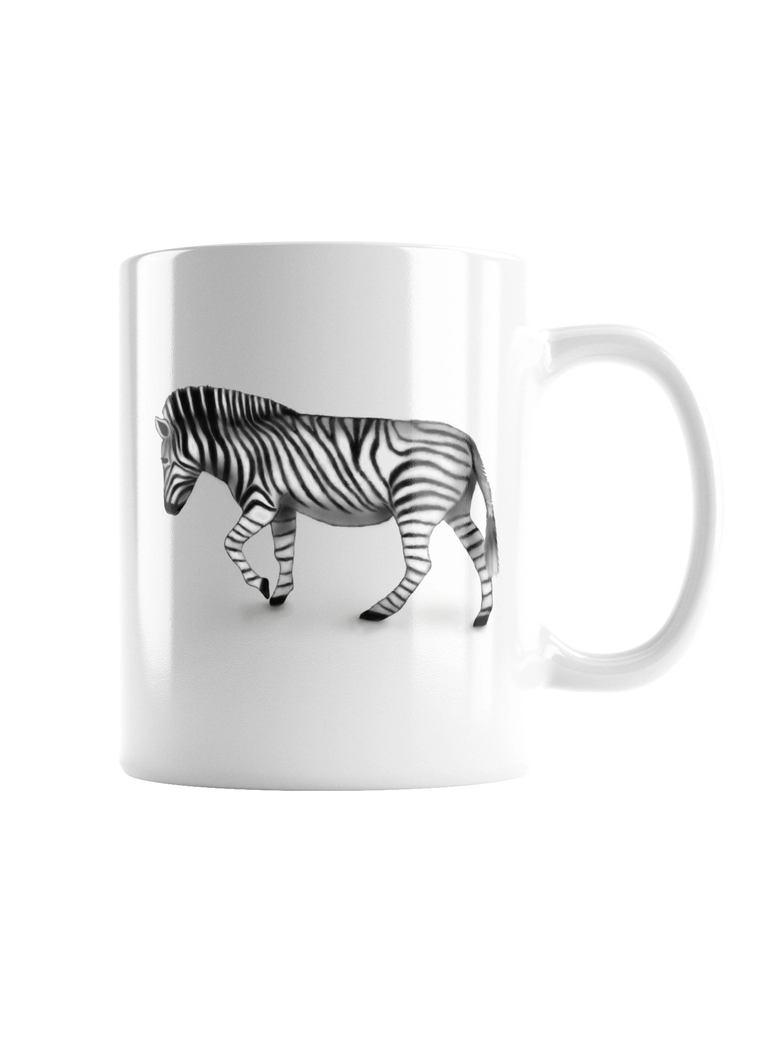 "Zebra" White Glossy Mug product image (2)