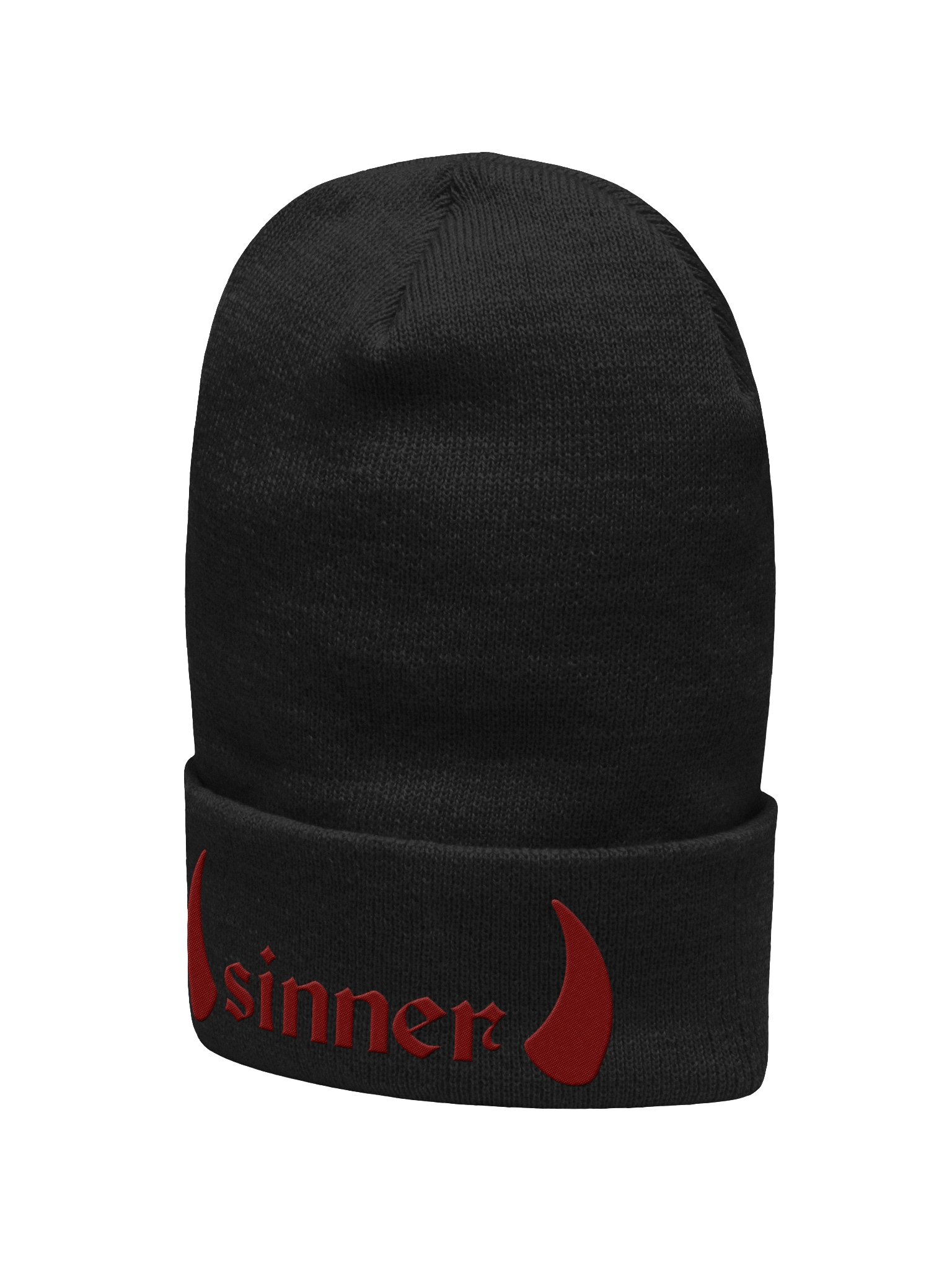 Sinner Horns Beanie Blk product image (2)