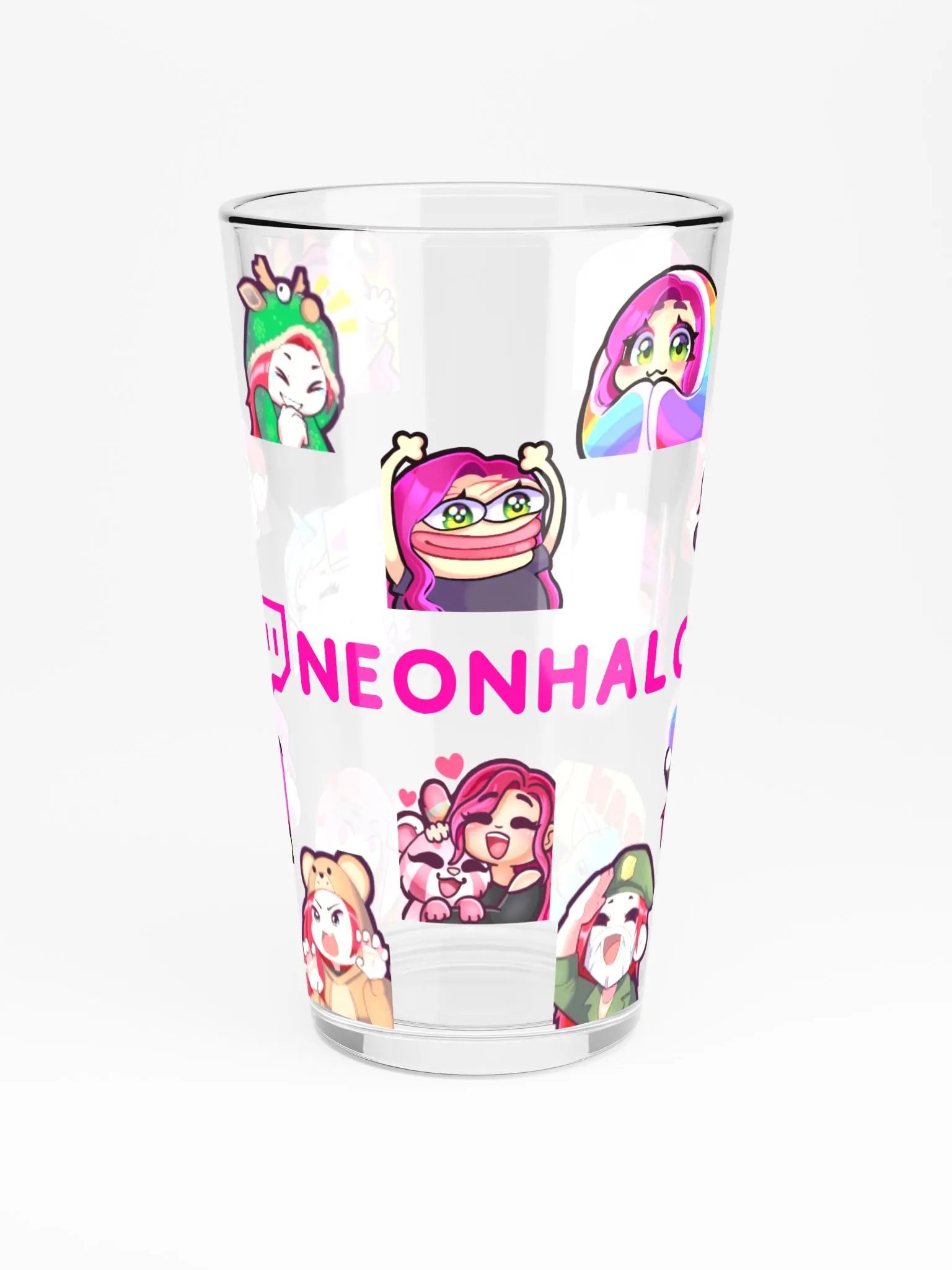 Neon Halo All Emotes Pint Glass product image (3)