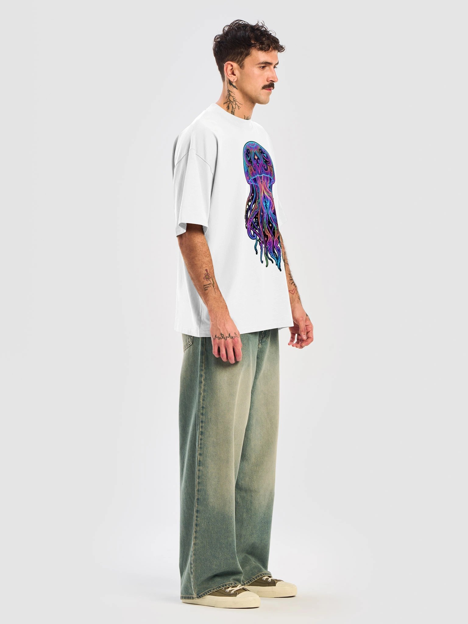 Intricate Neon Jellyfish T-Shirt product image (8)