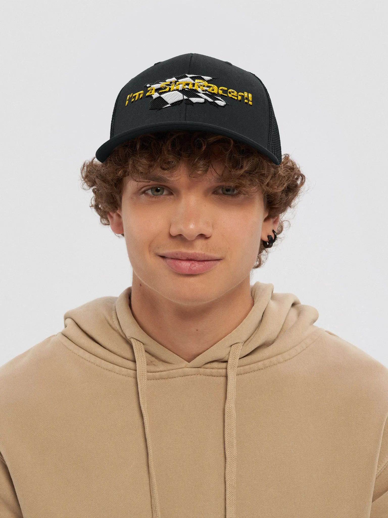 Checkered Flag Snapback Trucker Hat product image (25)