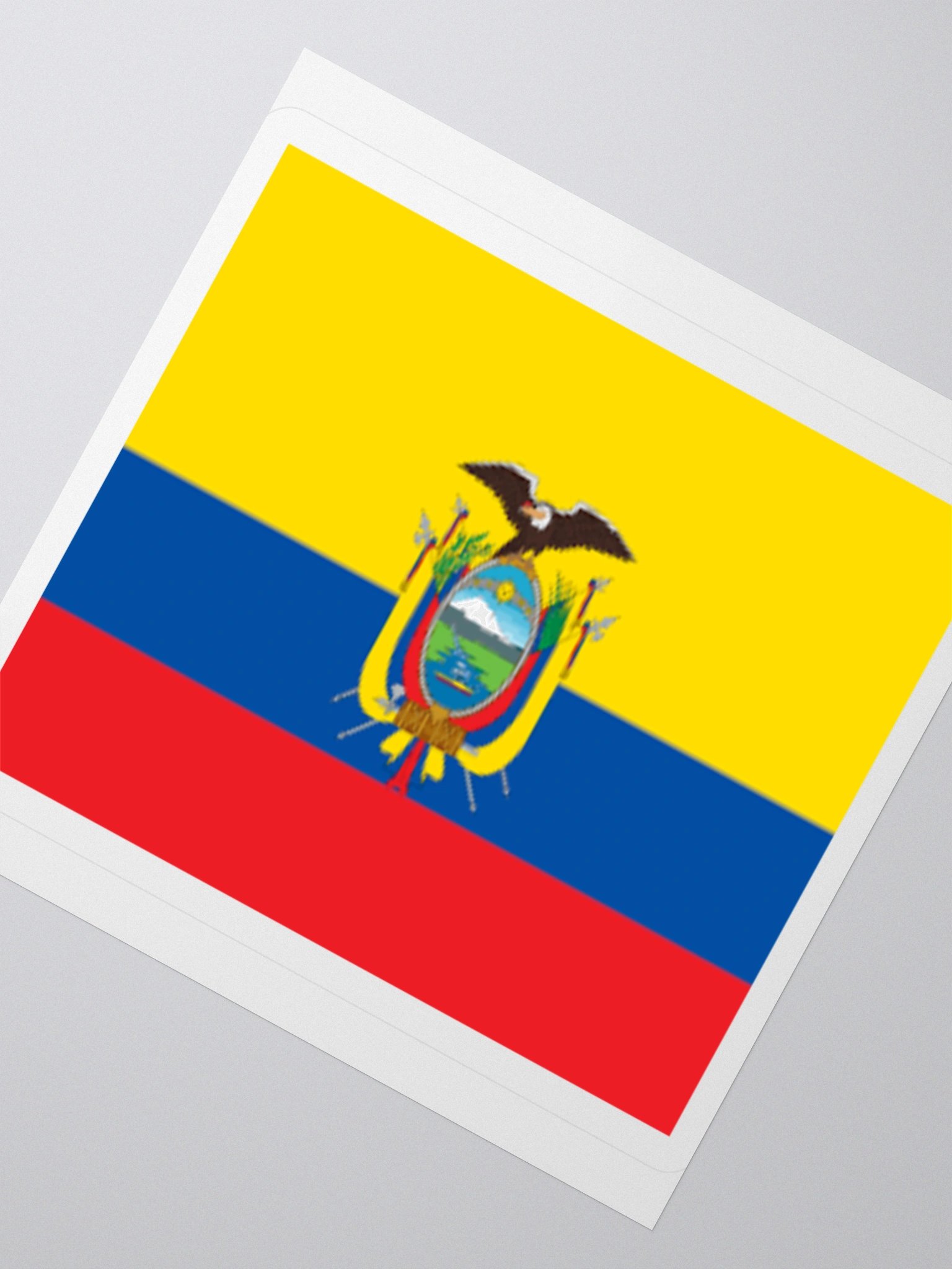 Ecuador Flag Sticker | Coat of Arms Design | Durable Vinyl | 3 Sizes product image (6)