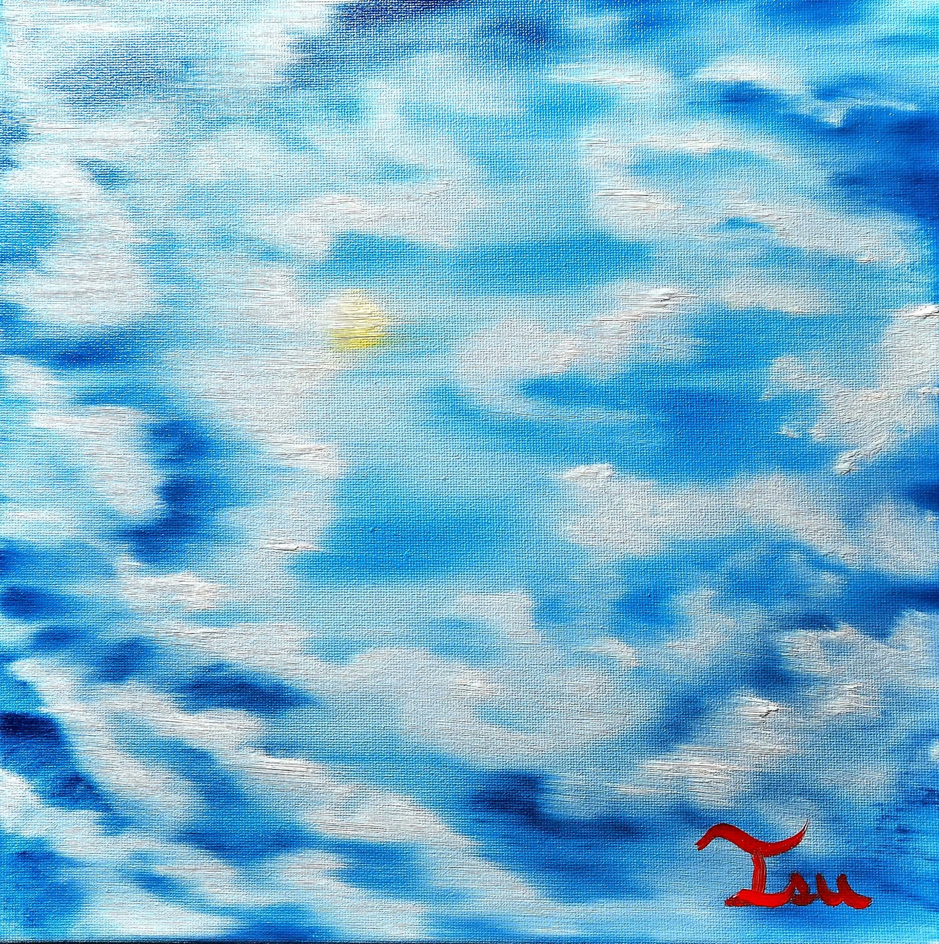 The Afternoon Clouds (Original) 12x12 Canvas product image (1)