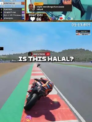 Race incident🥶 @andvinn_29 | Heart Rate widget by: @pulsoid 🫀 | #motogp #motogp24 #thohamaingame #SpooktoberClipsContestPulsoid #fypシ