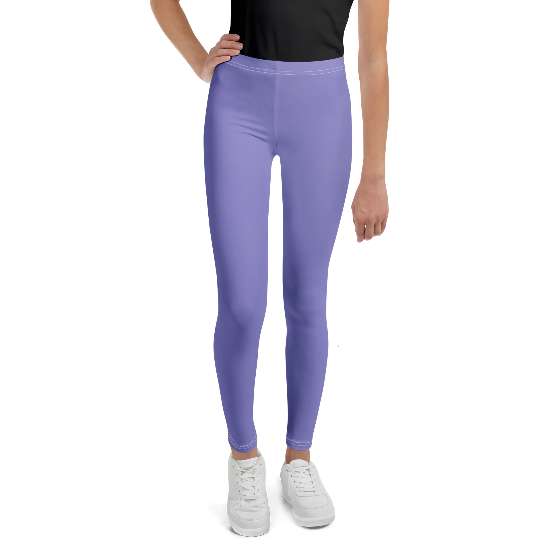 Lavender All-Over Print Youth Leggings product image (1)