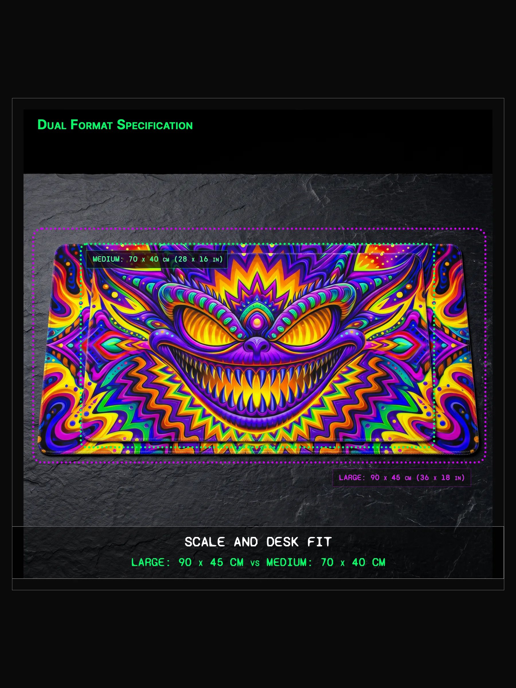 Artifact 04: Psychedelic Cheshire - XXL Studio Desk Mat product image (3)
