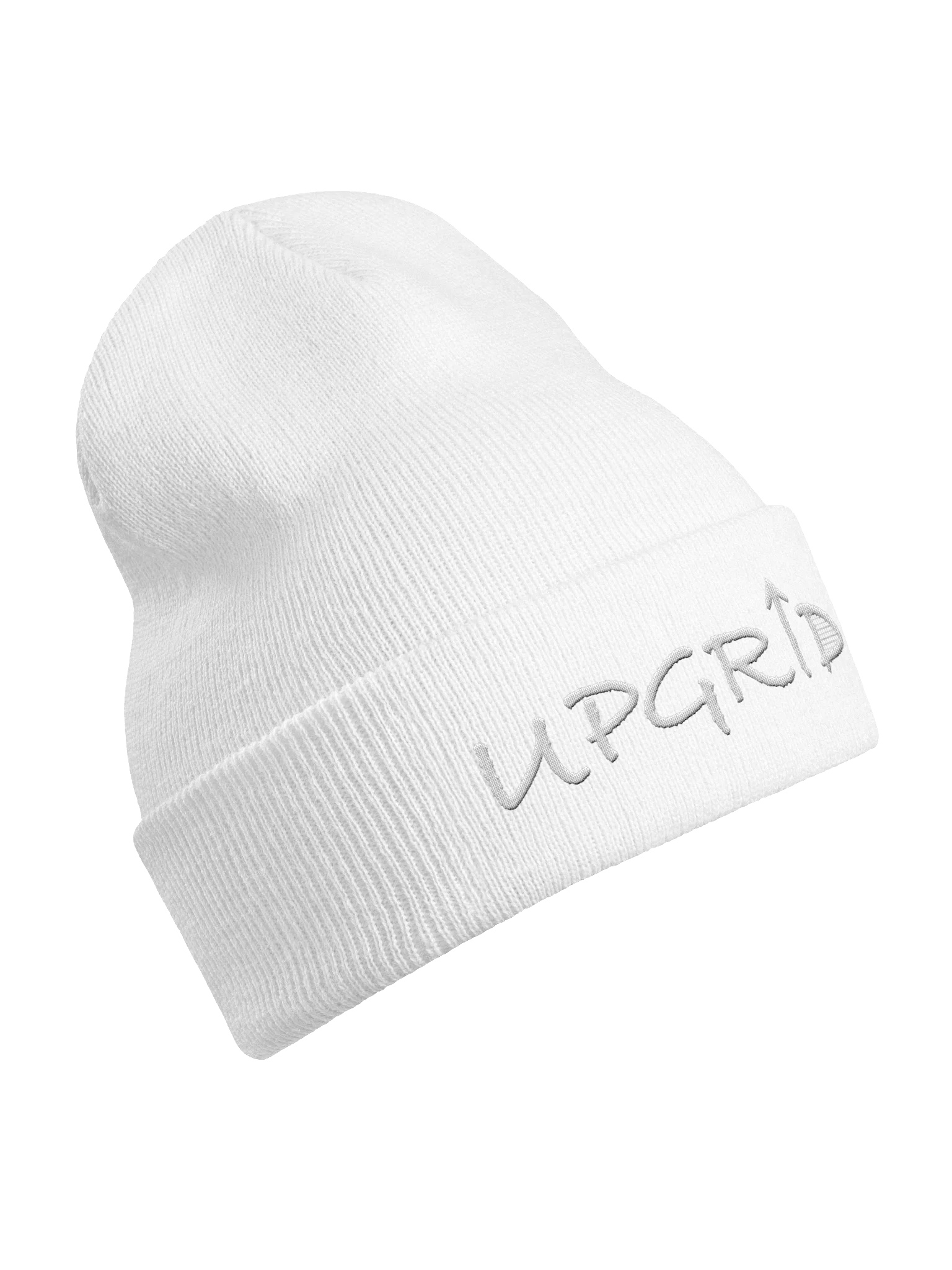 Upgrid White on White Beanie product image (8)